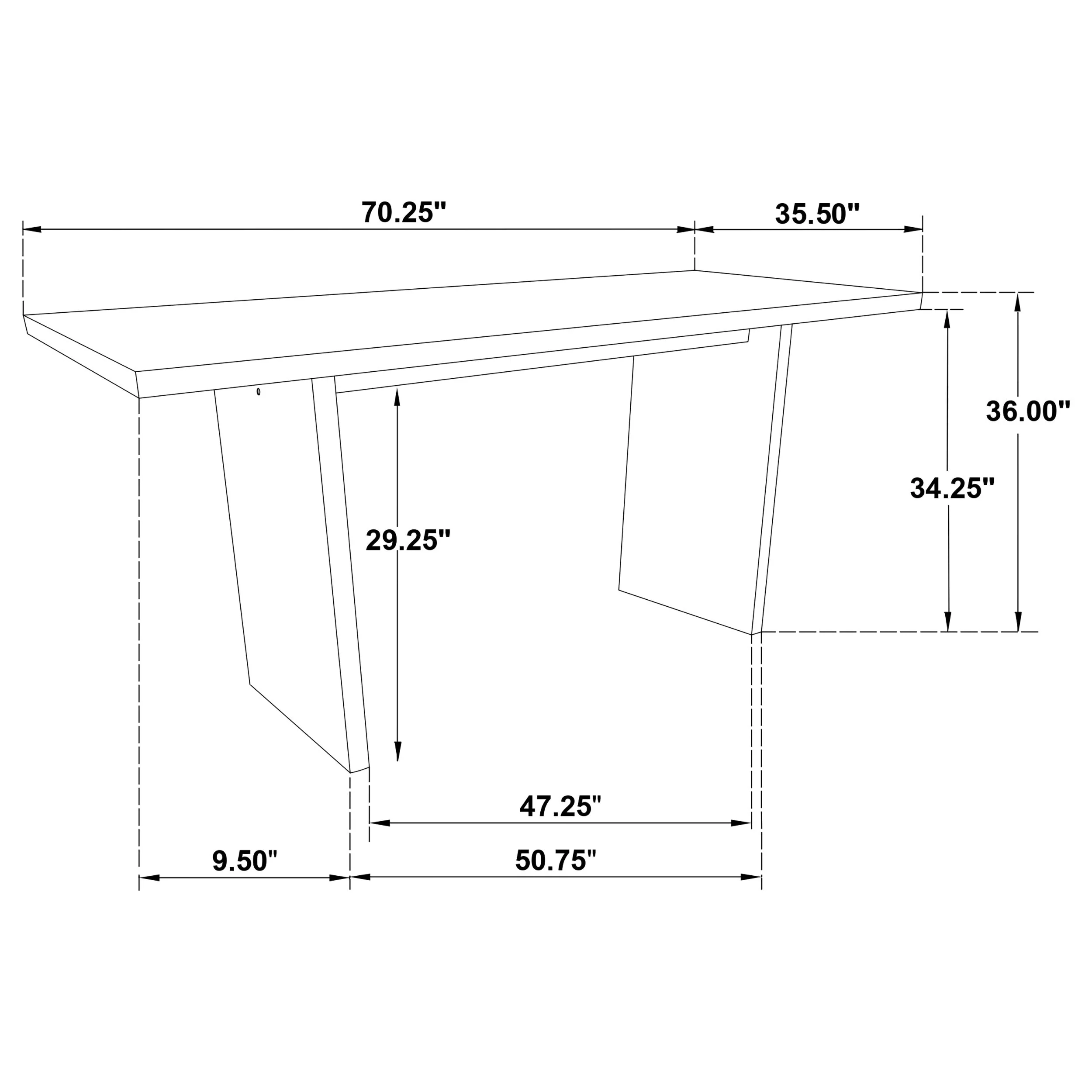 Decker Cream/Walnut 7-piece 70-inch Rectangular Counter Height Dining Set - Image 13