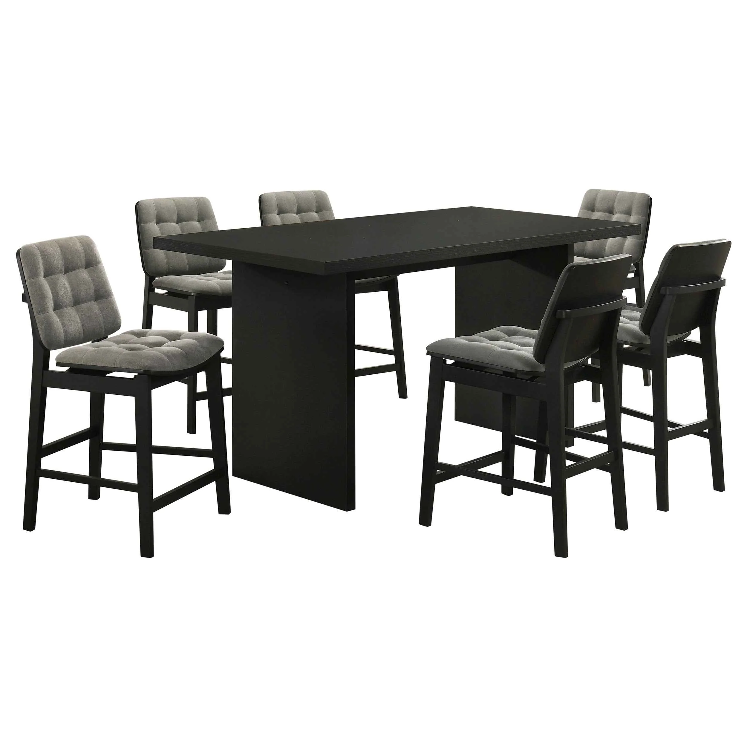 Decker Grey/Black 7-piece 70-inch Rectangular Counter Height Dining Set - Image 2