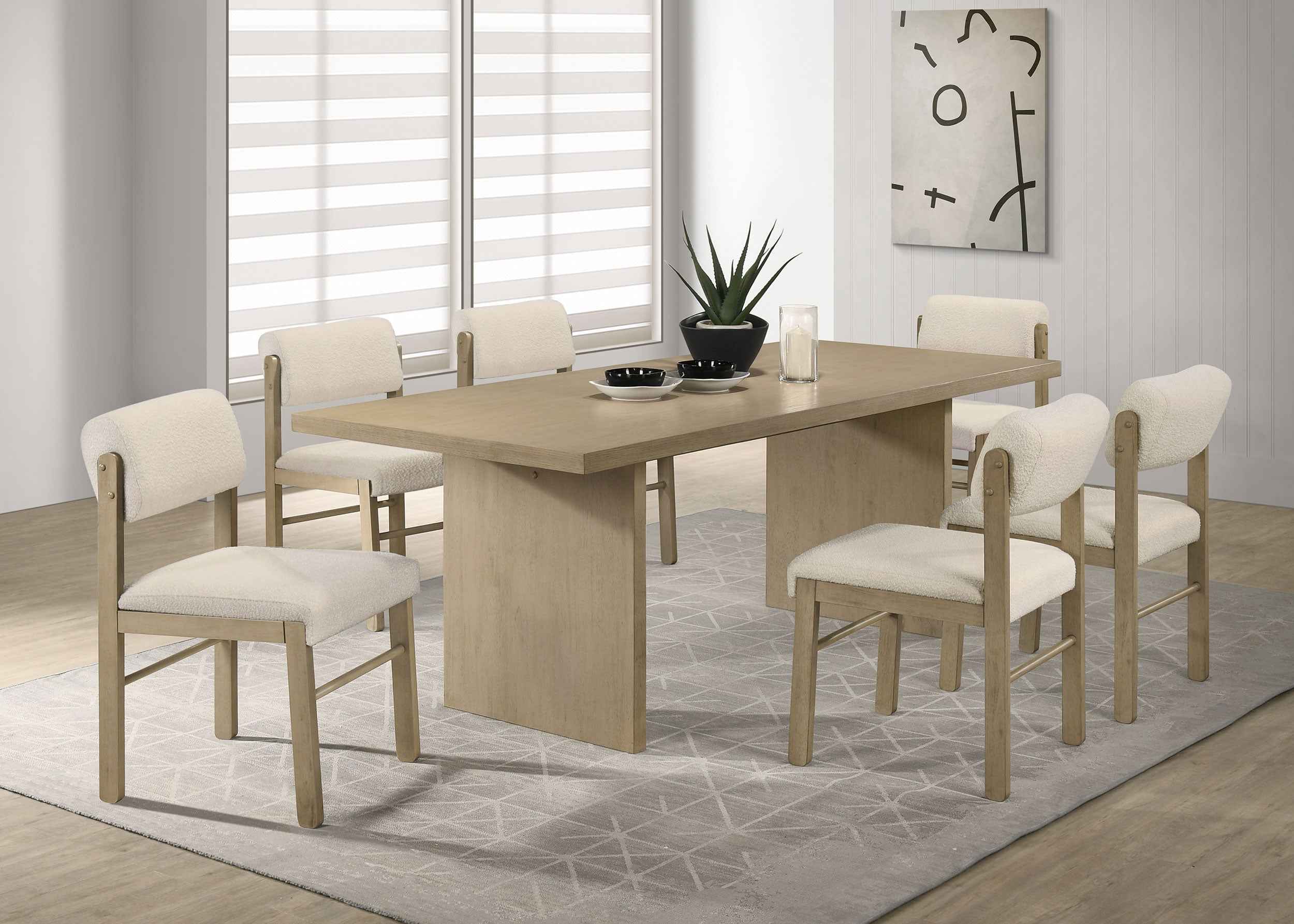 Decker Natural Oak 82-inch Rectangular Wood Dining Table - Image 12