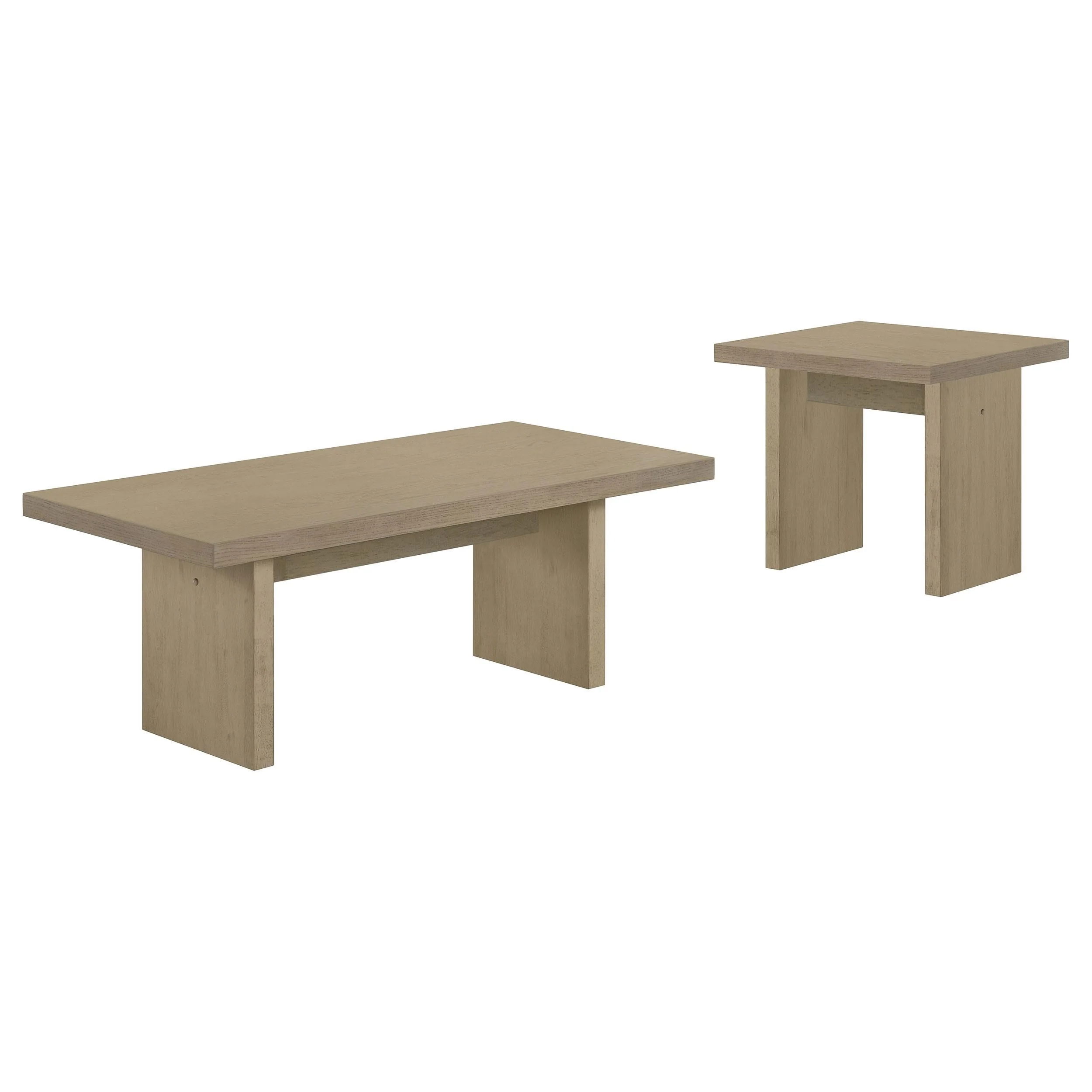 Decker Natural Oak Square Occasional Side End Table - Image 2