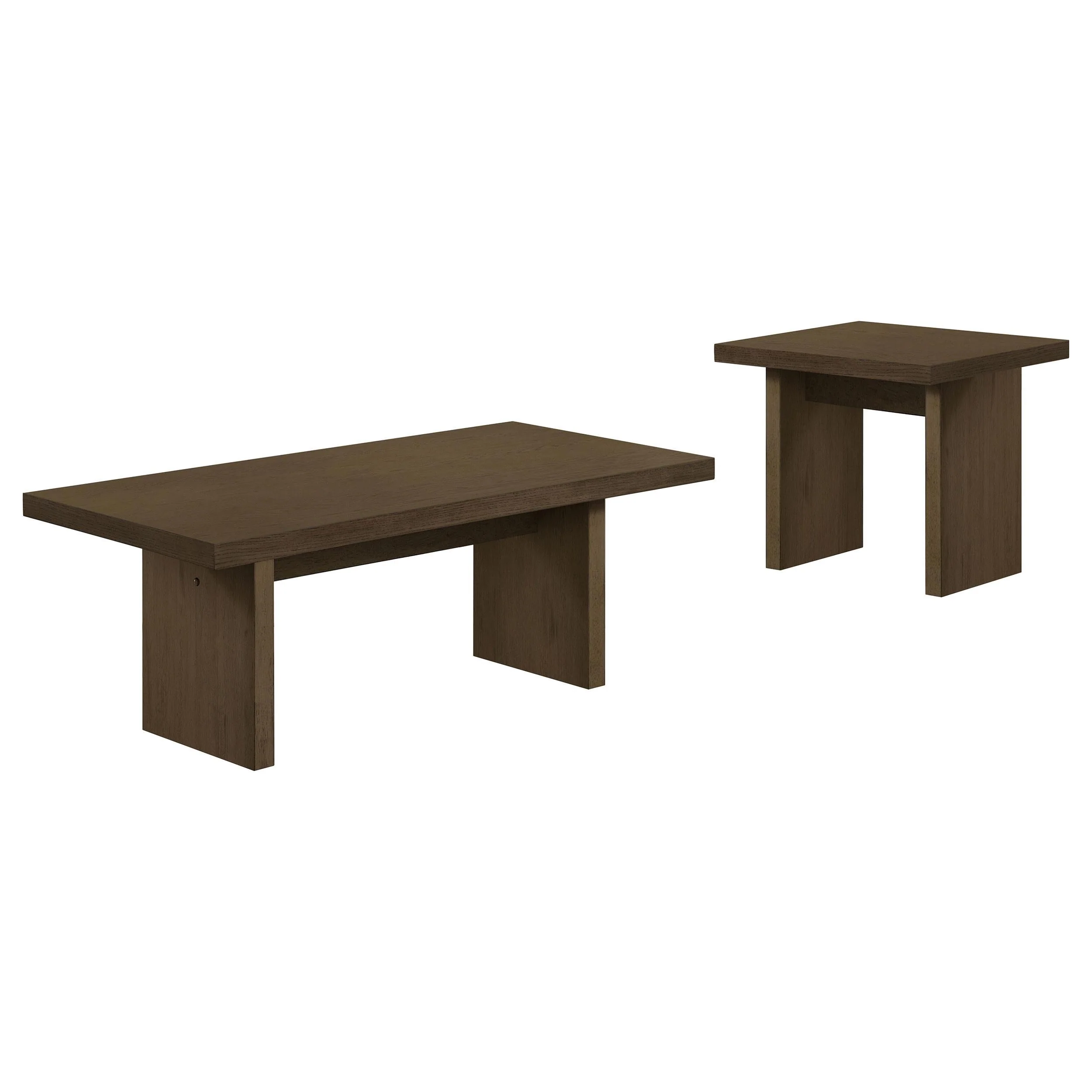 Decker Walnut 47-Inch Rectangular Cocktail Coffee Table - Image 2