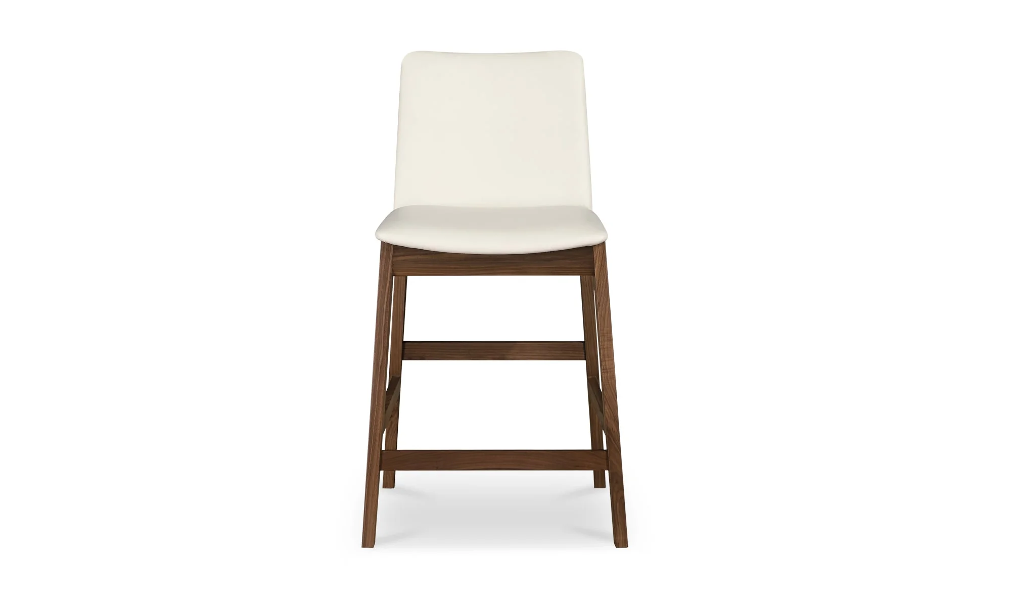 Deco Walnut Counter Stool White PVC - Image 2