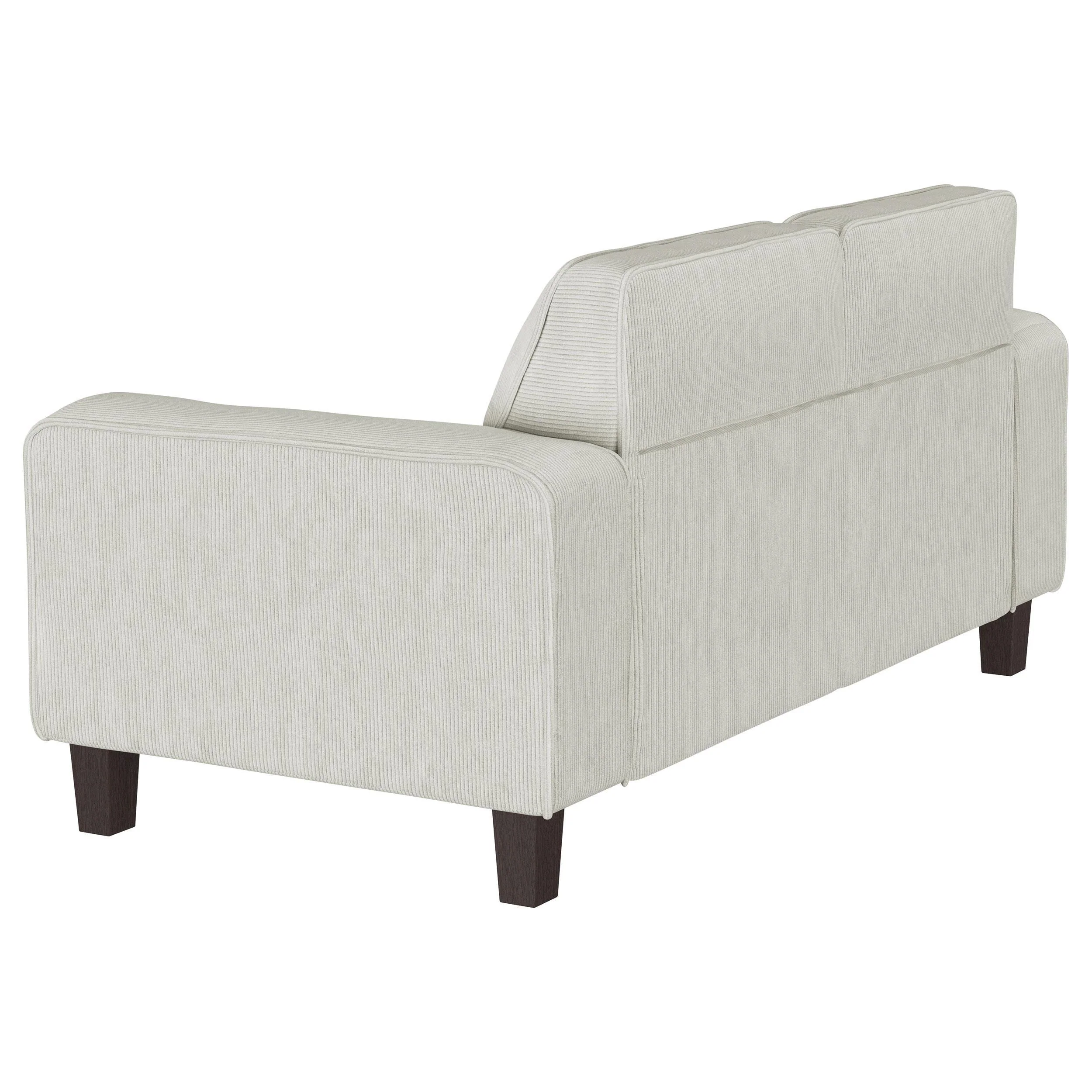 Deerhurst Beige Upholstered Tufted Track Arm Loveseat - Image 6