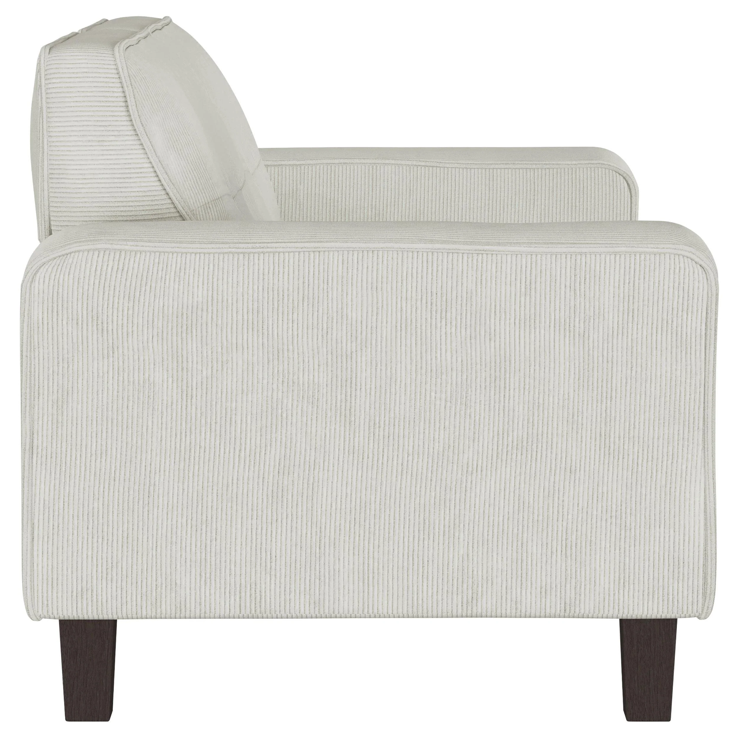 Deerhurst Beige Upholstered Tufted Track Arm Loveseat - Image 9