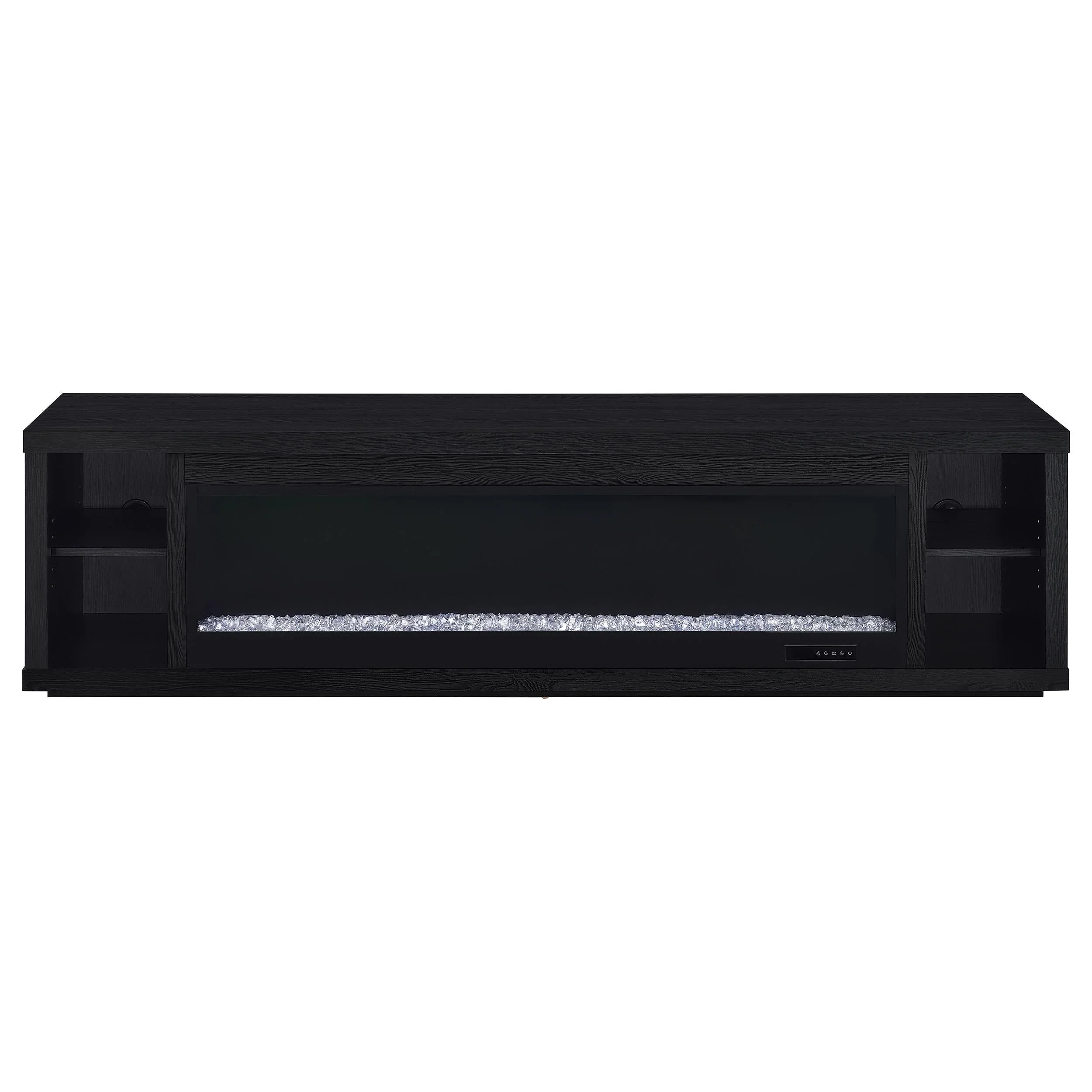 Deiter Black 79-inch TV Stand Fireplace Media Console - Image 3