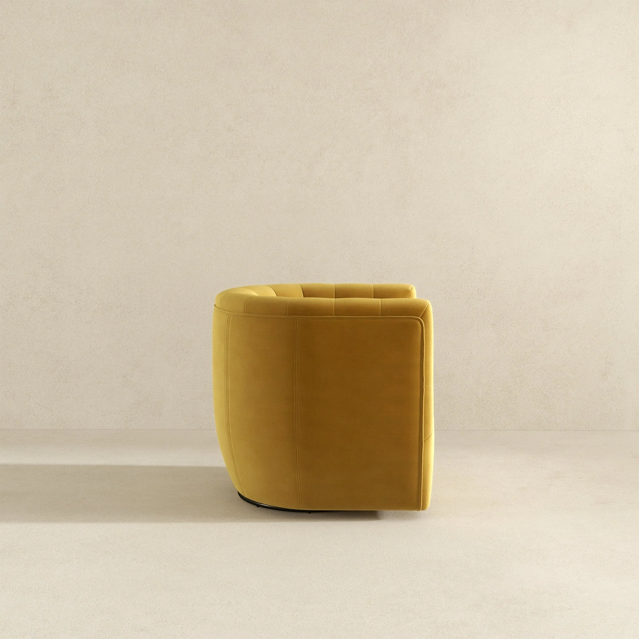 Delaney Gold Velvet Swivel Chair - Image 6