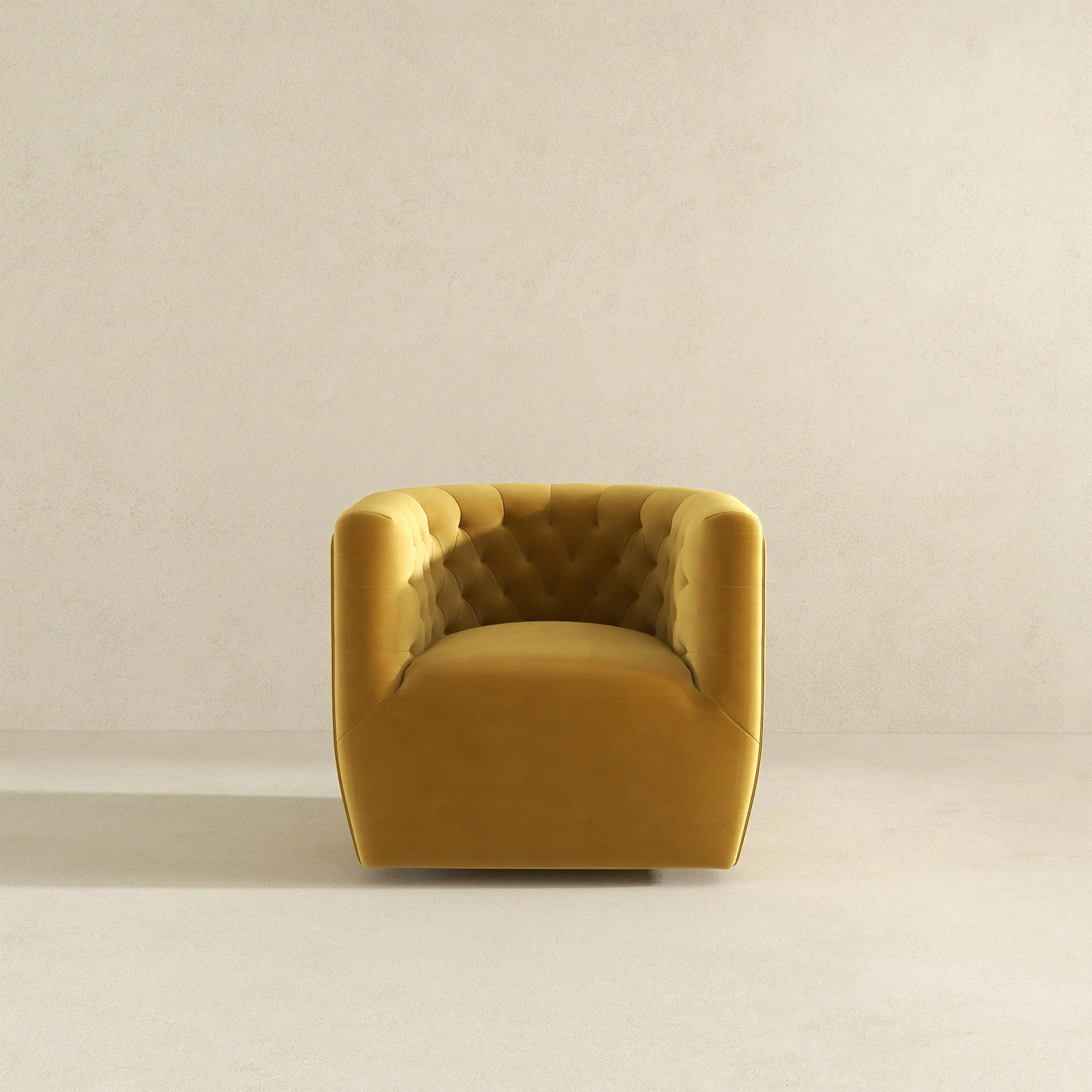 Delaney Gold Velvet Swivel Chair - Image 8