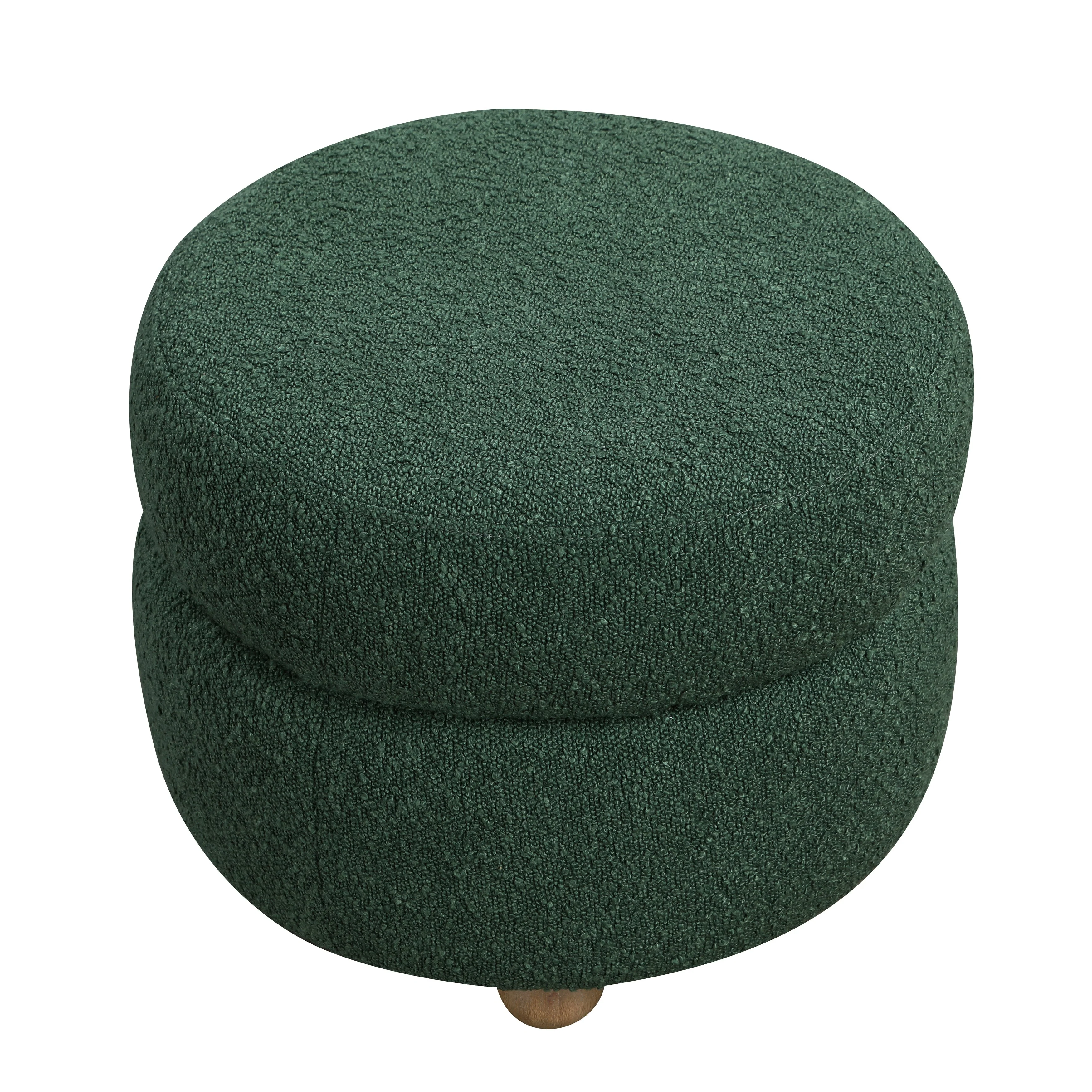 Delaney Green Boucle Swivel Chair with Ottoman - Image 12