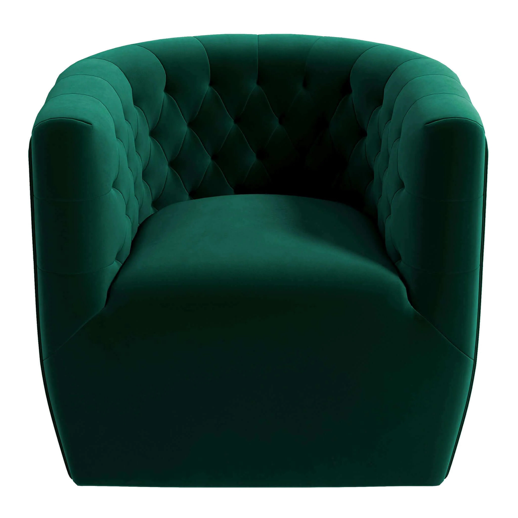 Delaney Green Velvet Swivel Chair