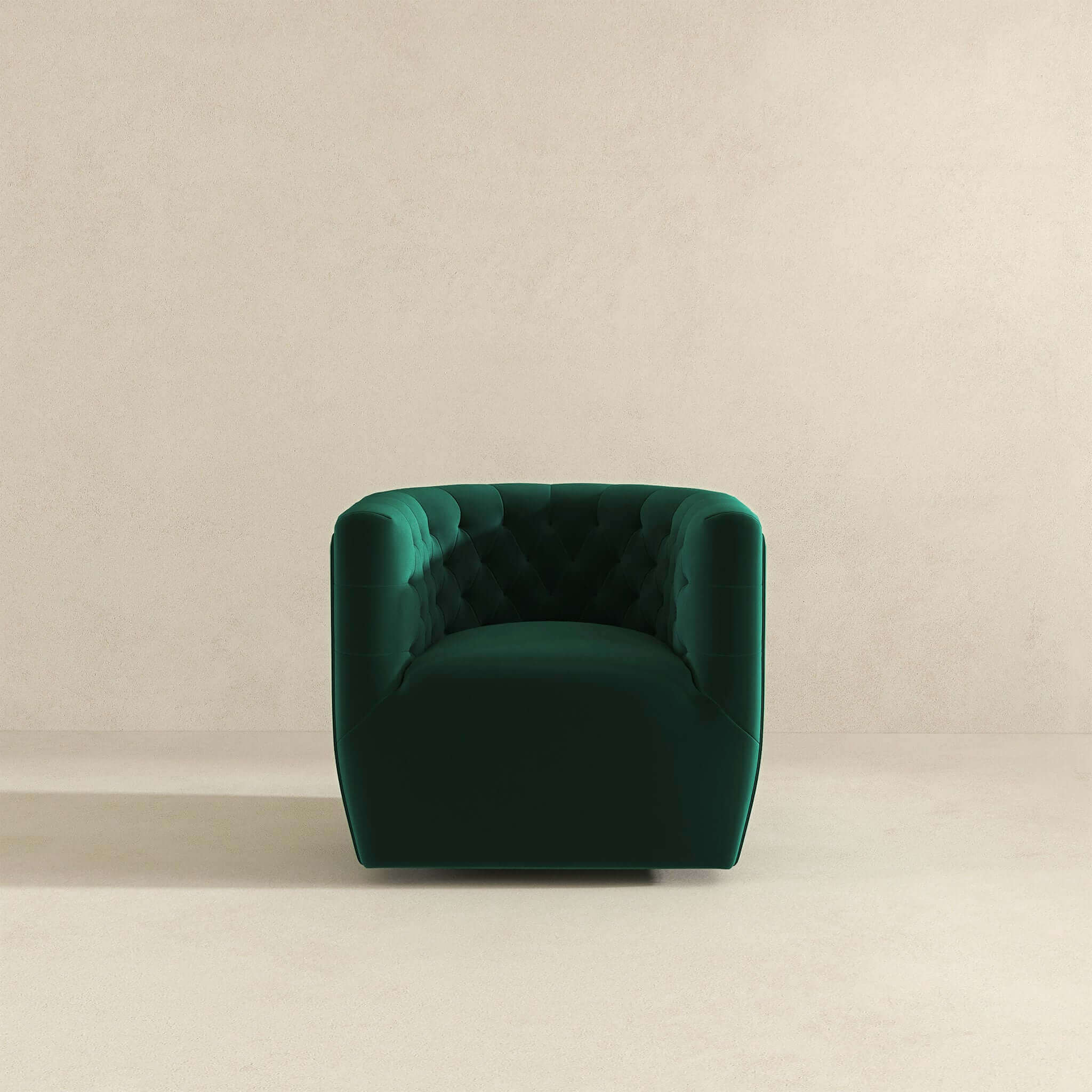 Delaney Green Velvet Swivel Chair - Image 4