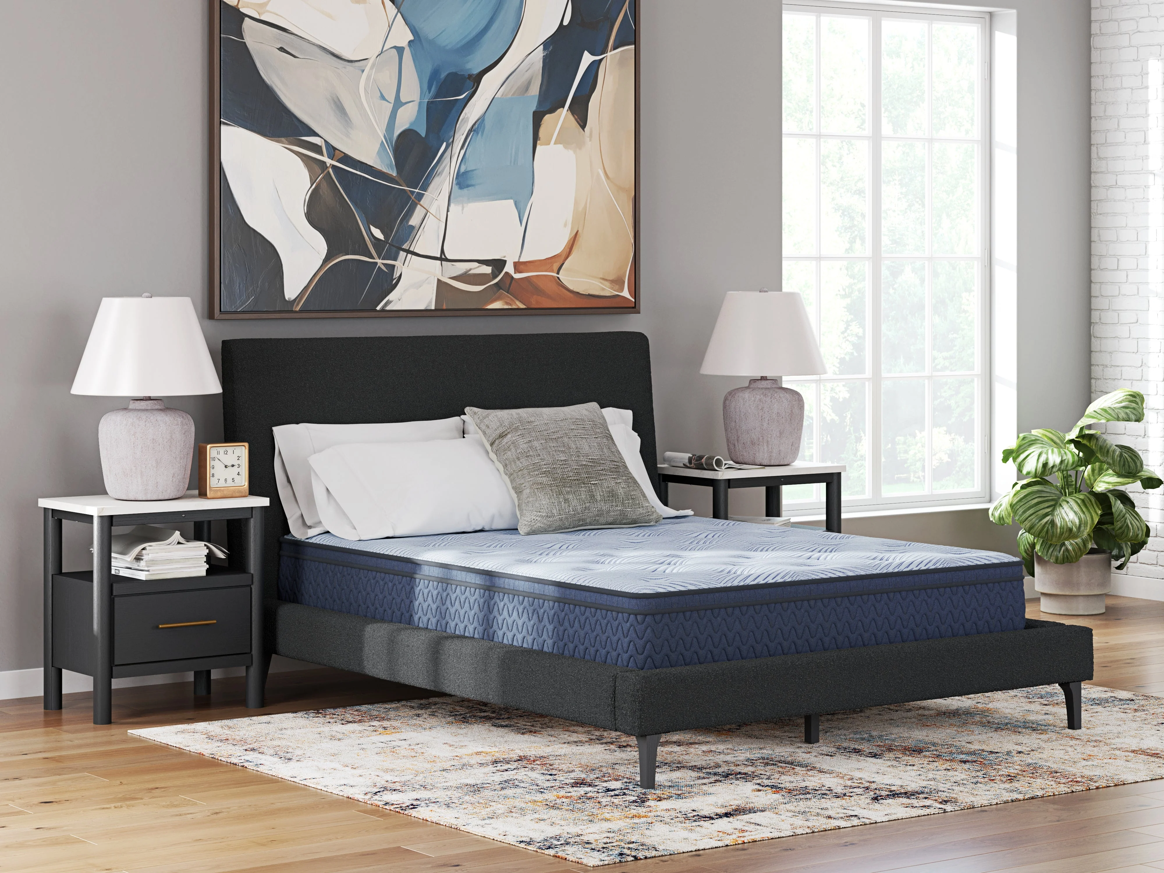 Dellyn 12 Hybrid Light Blue California King Mattress - Image 3