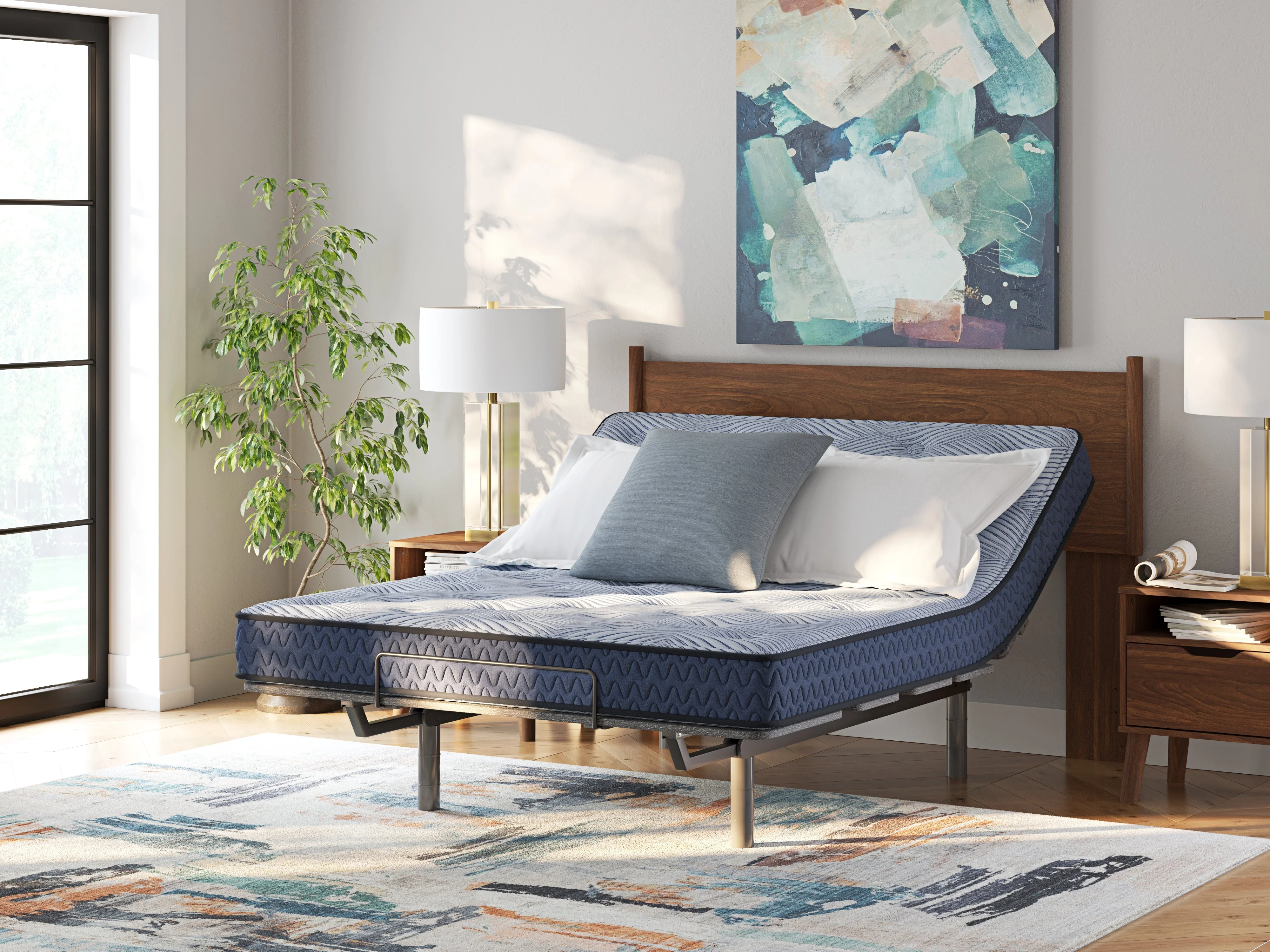 Dellyn Bonnell Light Blue Twin Mattress - Image 3