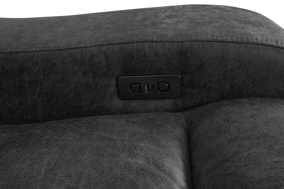 Demetrius Dark Gray Power Sofa & Loveseat - Image 4