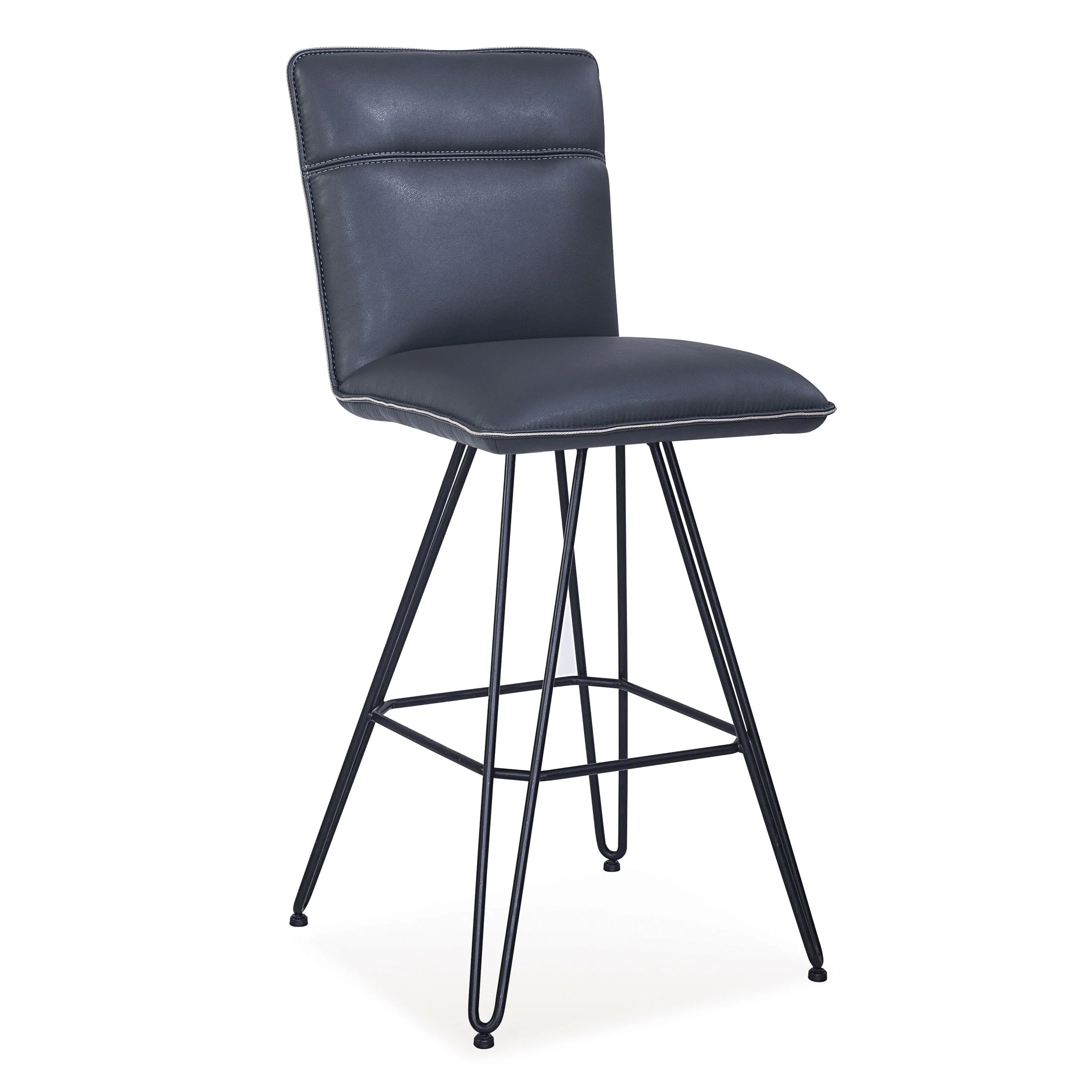 Demi Hairpin Leg Swivel Bar Stool in Cobalt (Set of 2) - Image 2