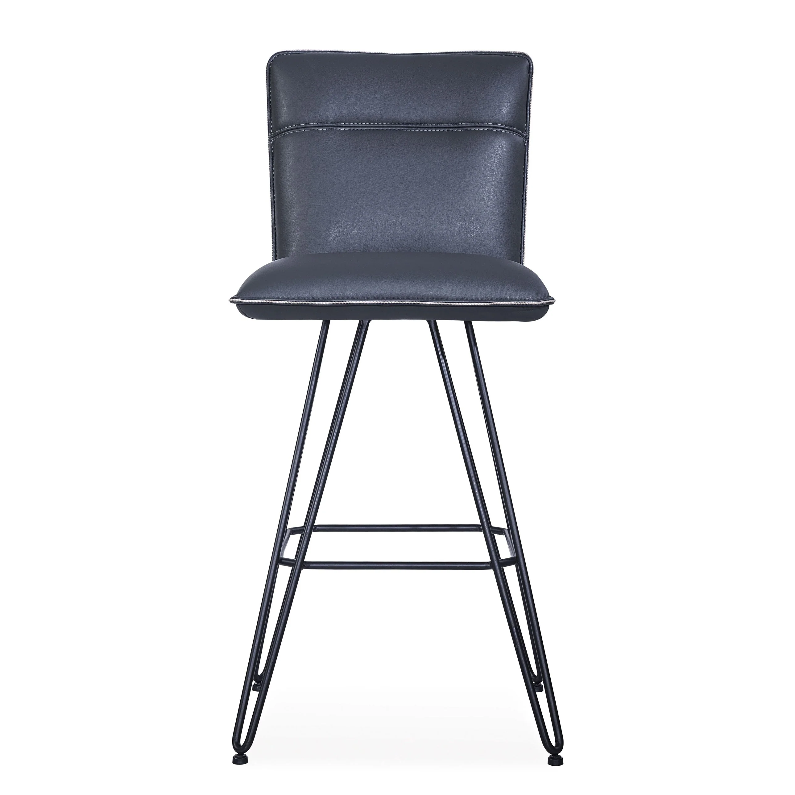 Demi Hairpin Leg Swivel Bar Stool in Cobalt (Set of 2) - Image 3