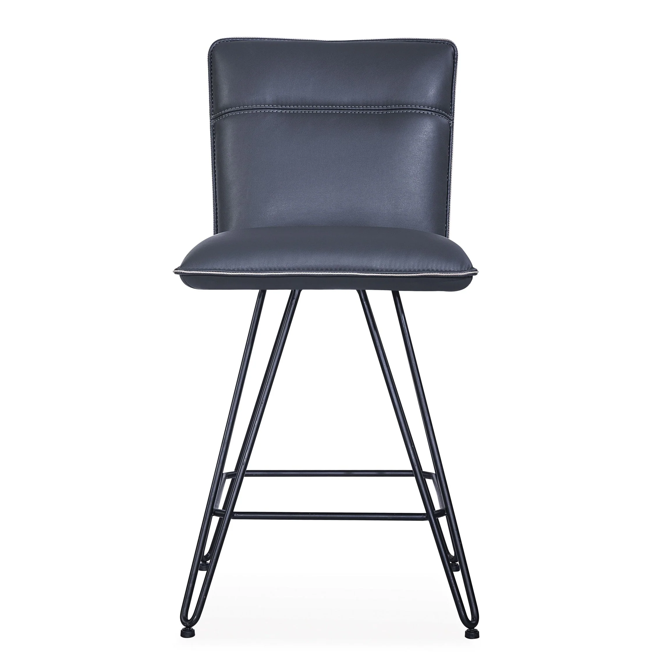 Demi Hairpin Leg Swivel Counter Stool in Cobalt (Set of 2) - Image 3