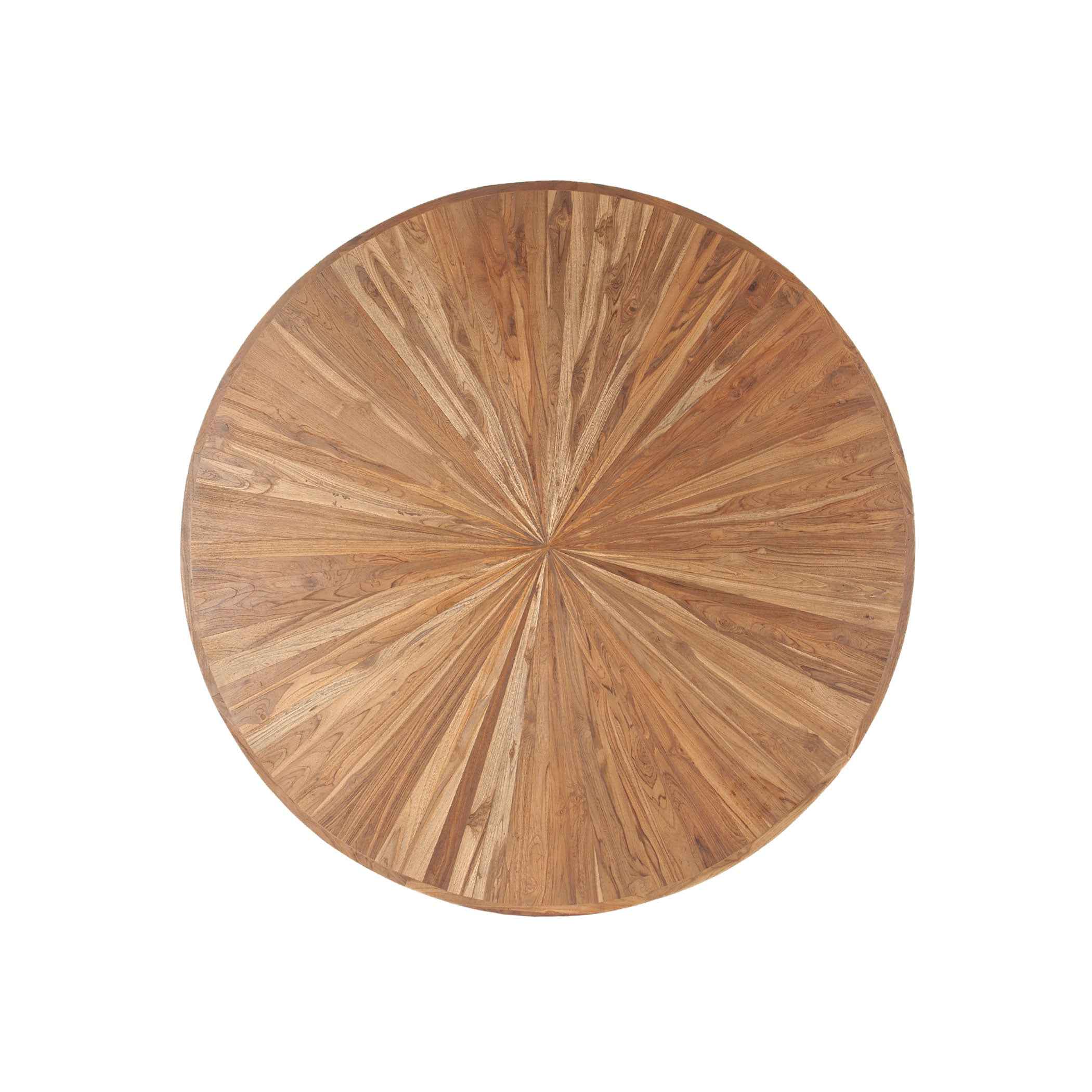 Eiffel 54" Round Dining in Antique Teakwood and Marble Round - Image 2