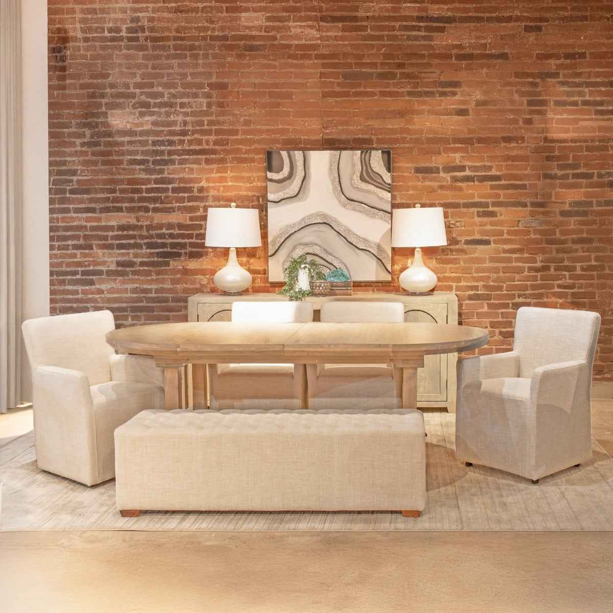 Grassroots Mission 86-110" Oval Extension Dining Table in Gray Birch - Image 7