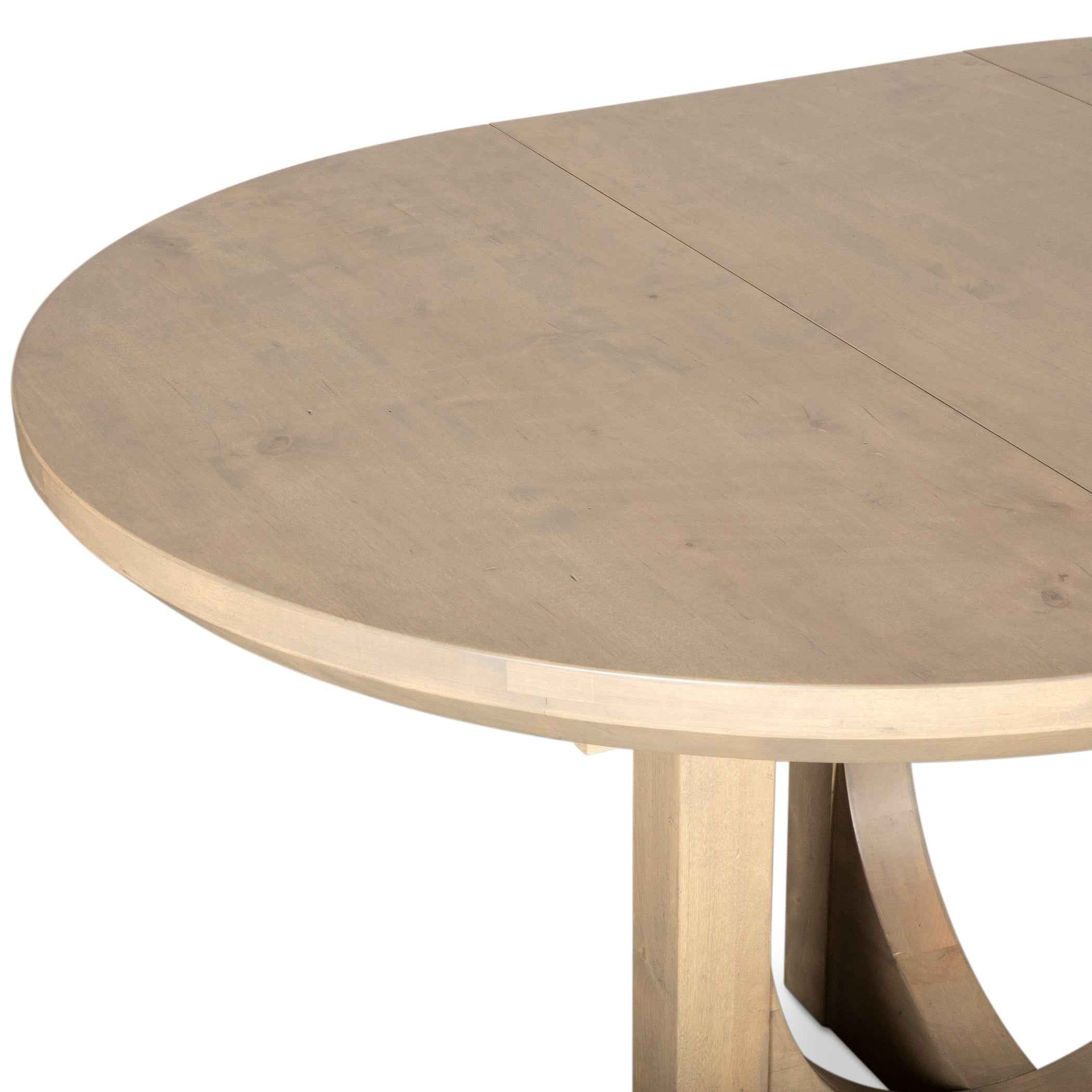 Grassroots Mission 42-60" Round Extension Dining Table in Gray Birch - Image 2
