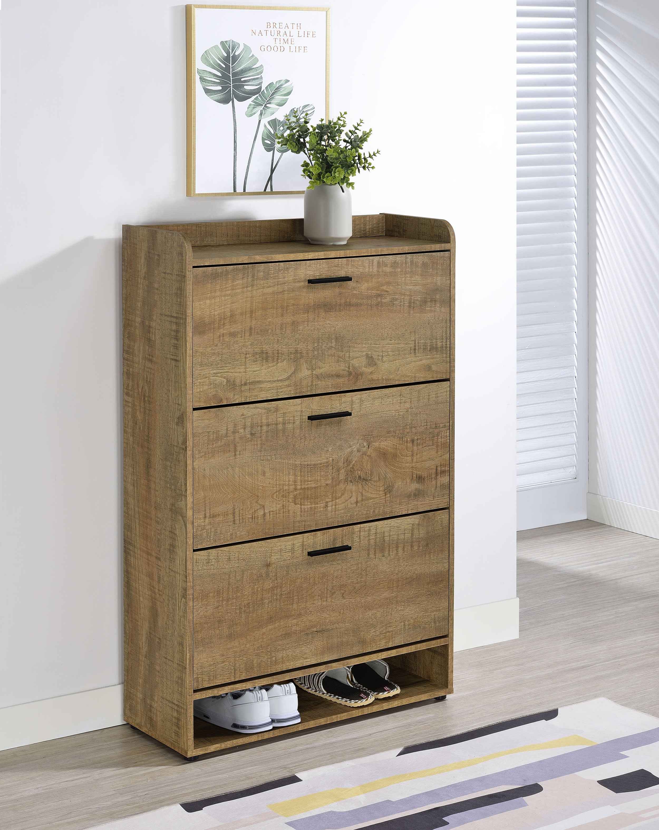Denia Mango 3-tier Engineered Wood Shoe Cabinet