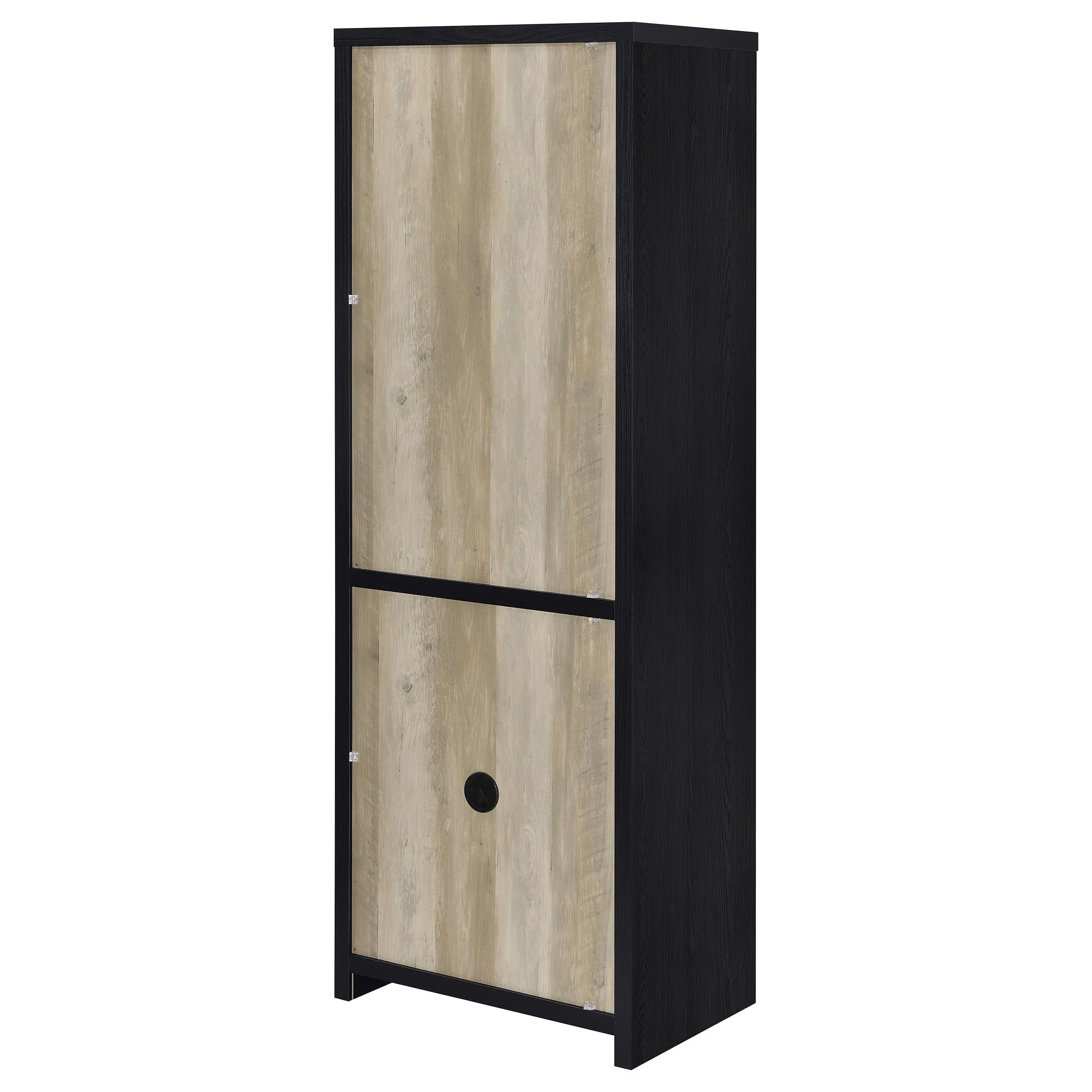 Denison Black 67-inch 2-Door Media Tower Storage Cabinet - Image 8