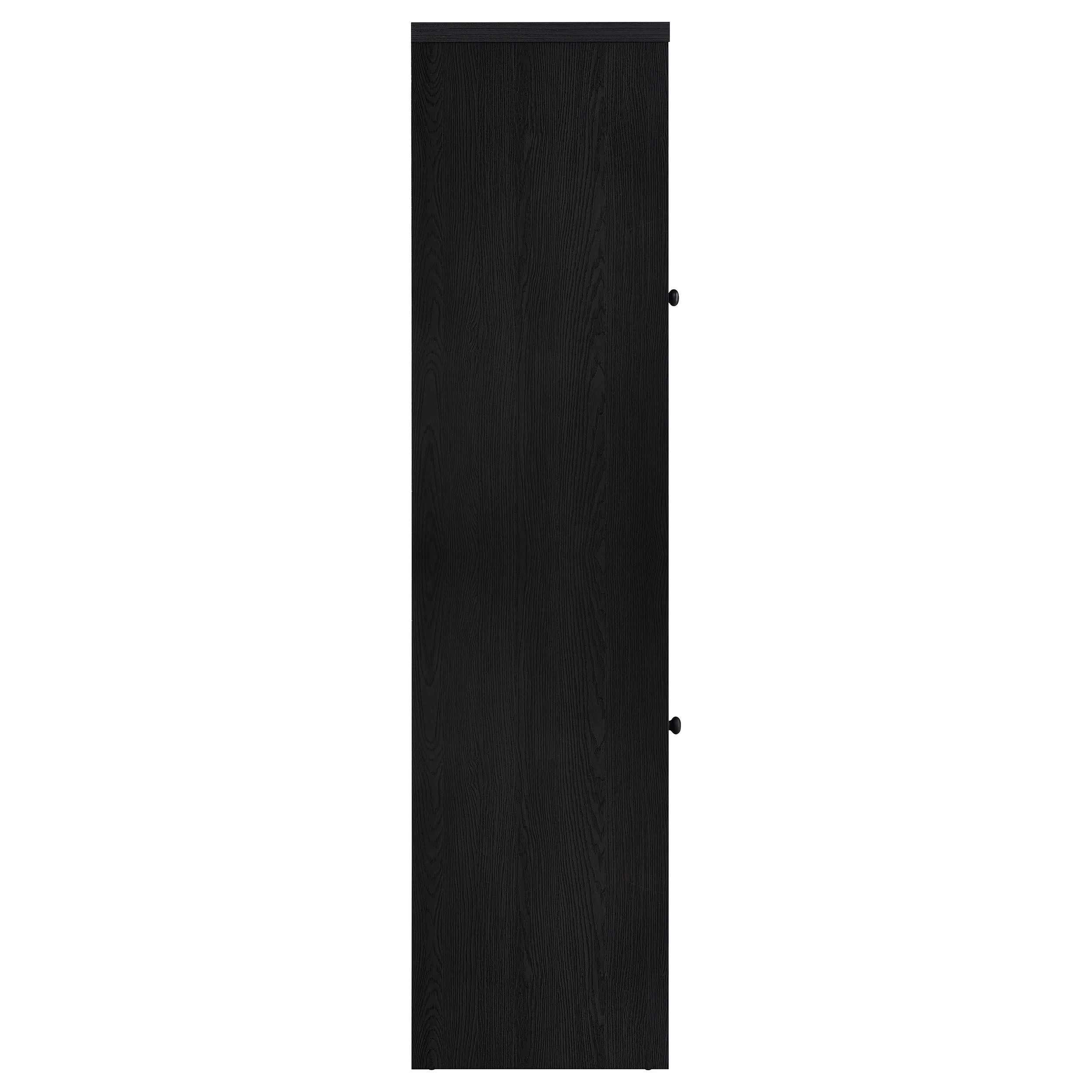 Denison Black 67-inch 2-Door Media Tower Storage Cabinet - Image 9