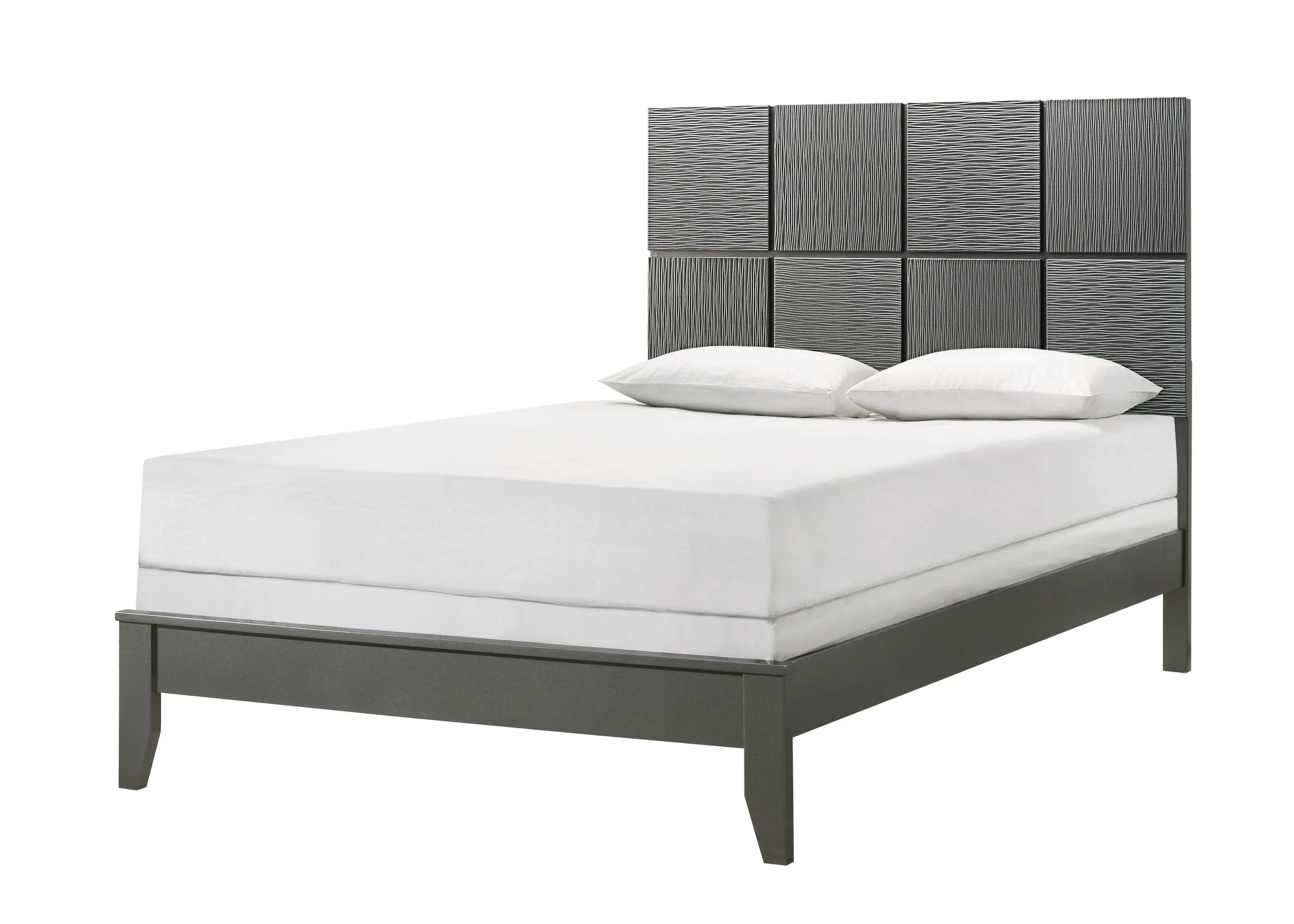 Denker Gunmetal King Panel Bed