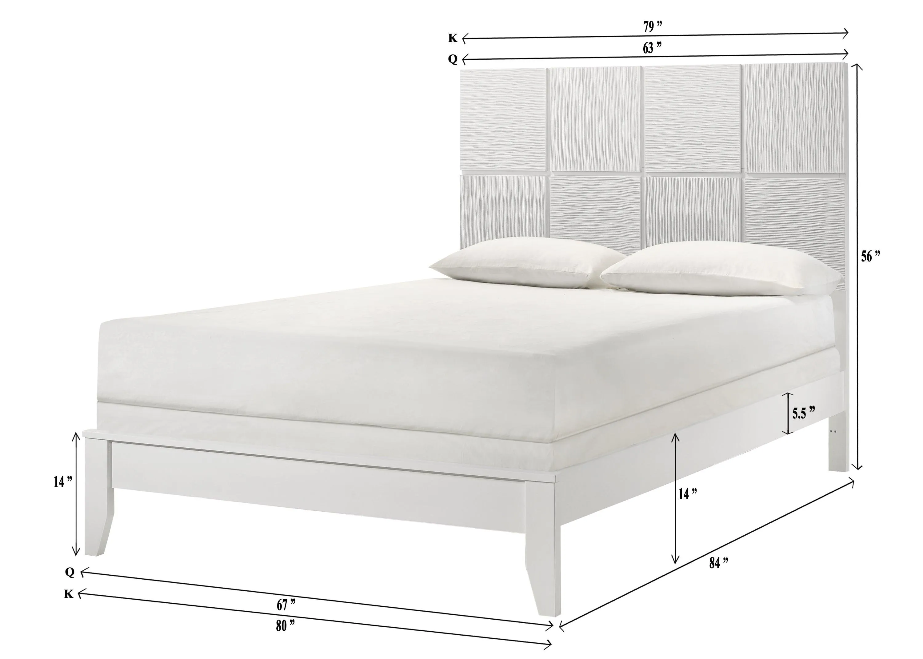 Denker White Panel Bedroom Set - Image 18