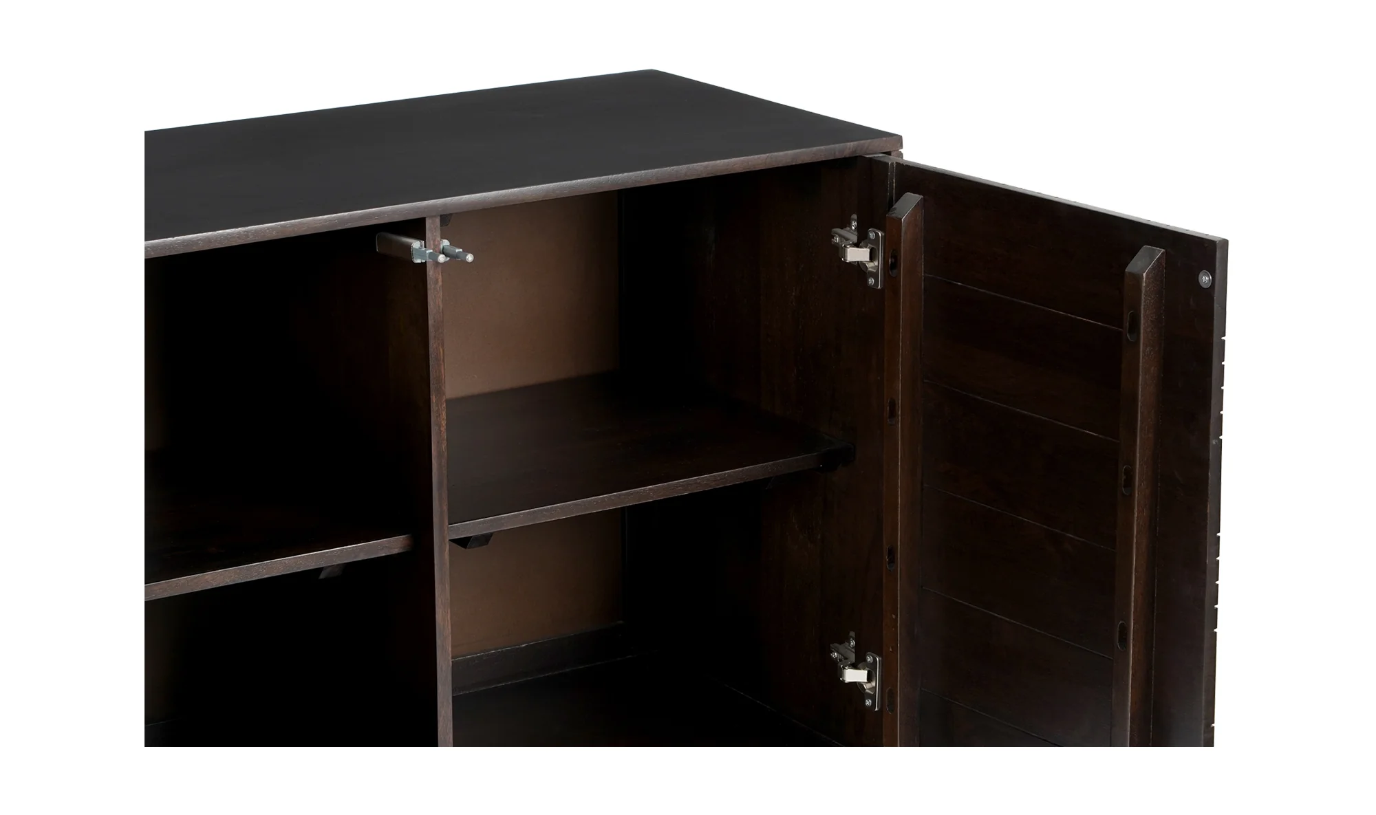 Denman 4 Door Sideboard - Dark Brown - Image 3