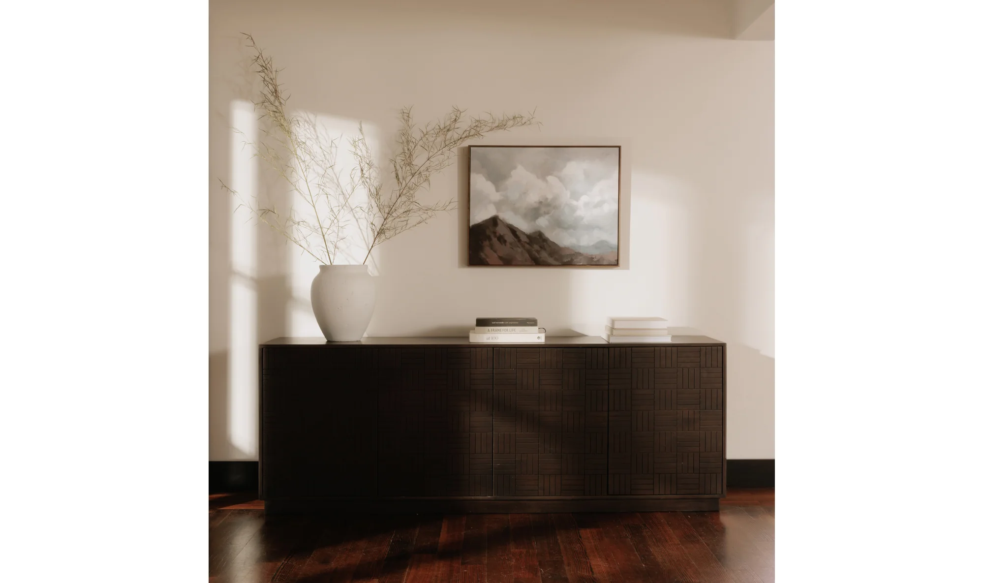 Denman 4 Door Sideboard - Dark Brown - Image 9