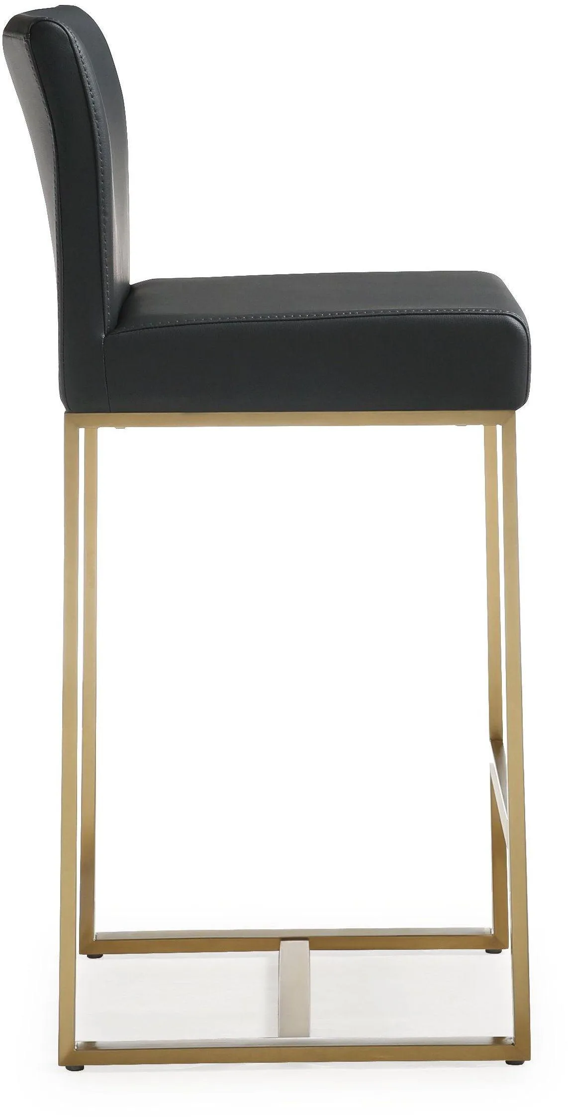 Denmark Performance Vegan Leather Stool with Gold Base - Set of 2 - Image 13