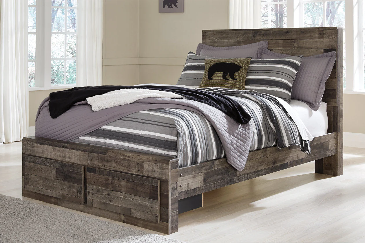 Derekson Multi Gray Full Storage Platform Bed - Image 2