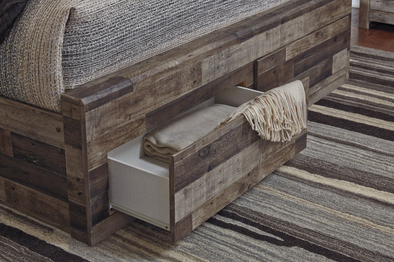 Derekson Multi Gray Full Storage Platform Bed - Image 4
