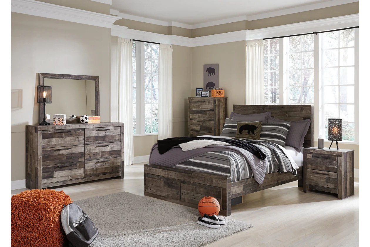 Derekson Multi Gray Full Storage Platform Bed - Image 6