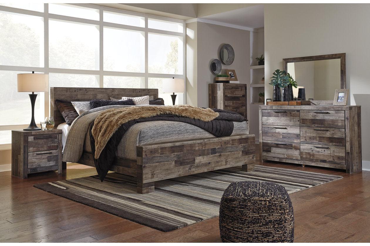 Derekson Multi Gray King Panel Bed - Image 4