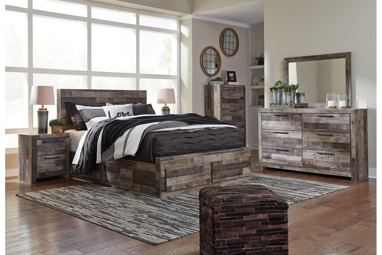 Derekson Multi Gray Queen Platform Bed with 4 Storage Drawers - Image 6