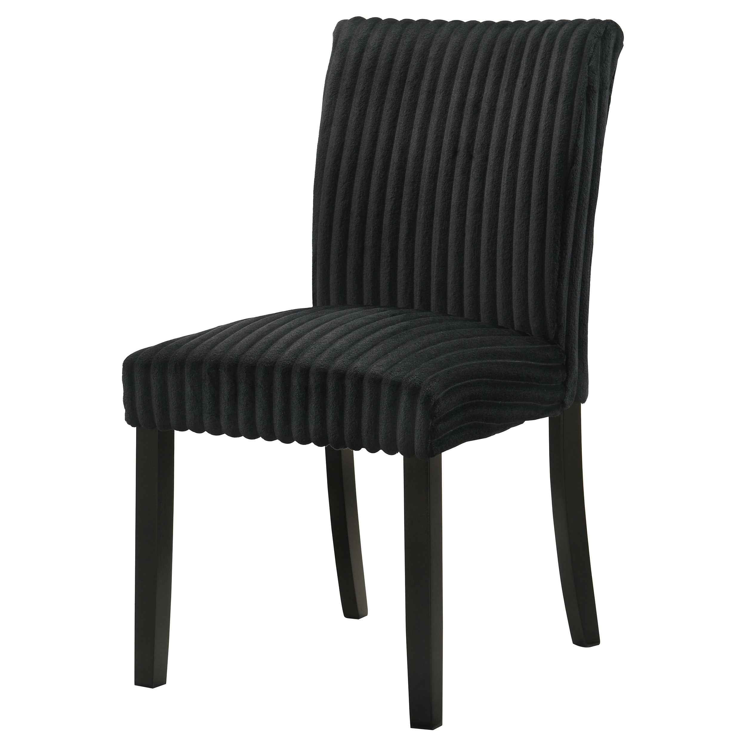 Dermott Black Upholstered Parson Dining Side Chair (Set of 2) - Image 5
