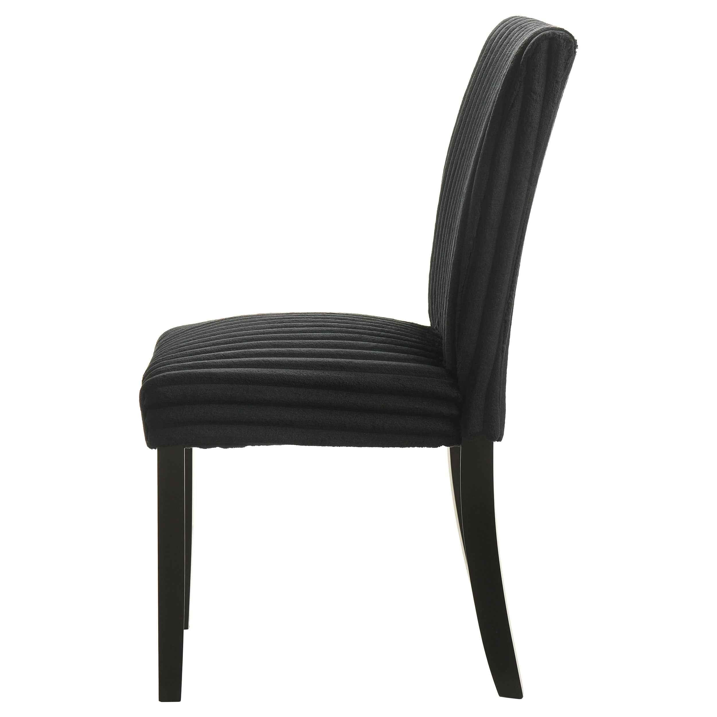 Dermott Black Upholstered Parson Dining Side Chair (Set of 2) - Image 6