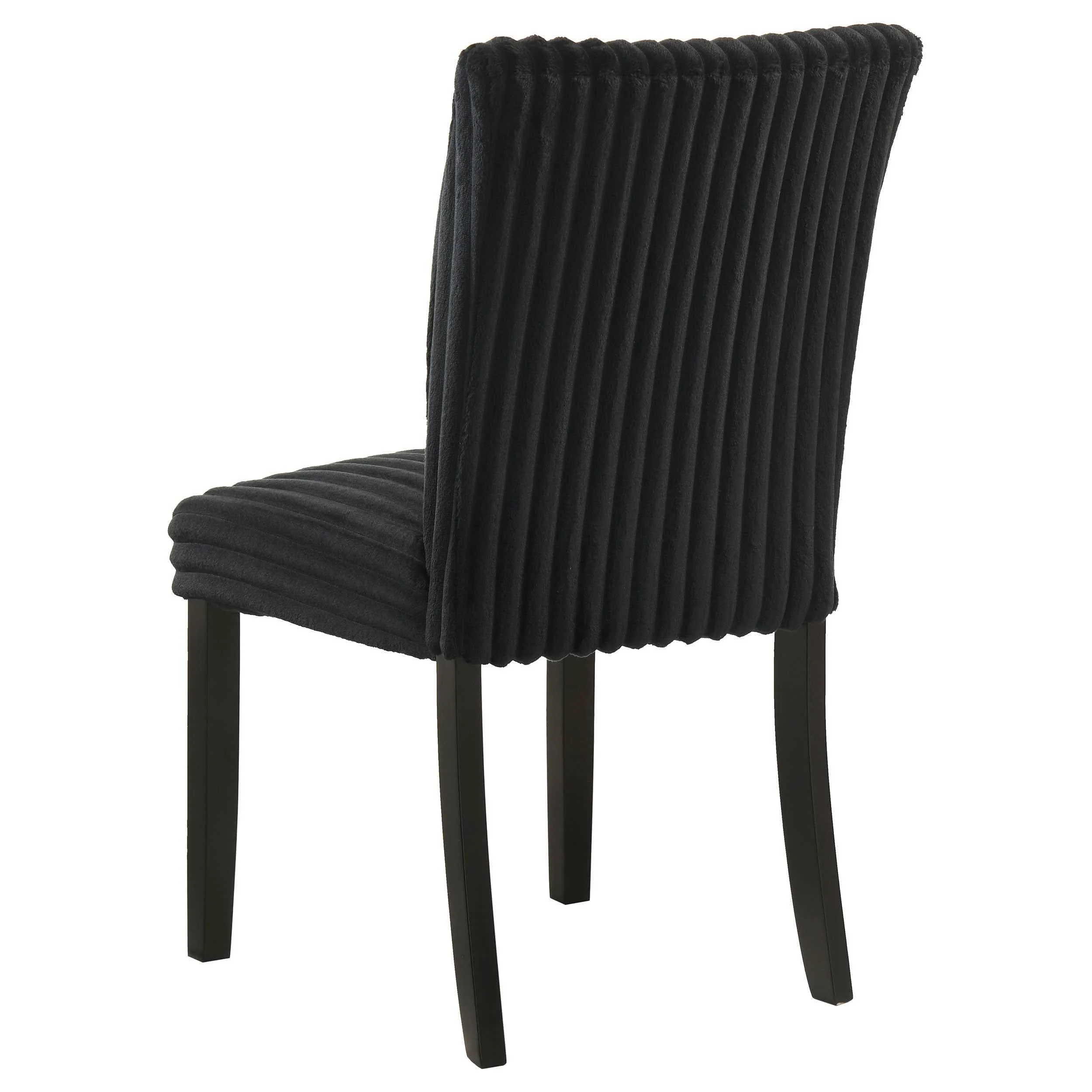 Dermott Black Upholstered Parson Dining Side Chair (Set of 2) - Image 7