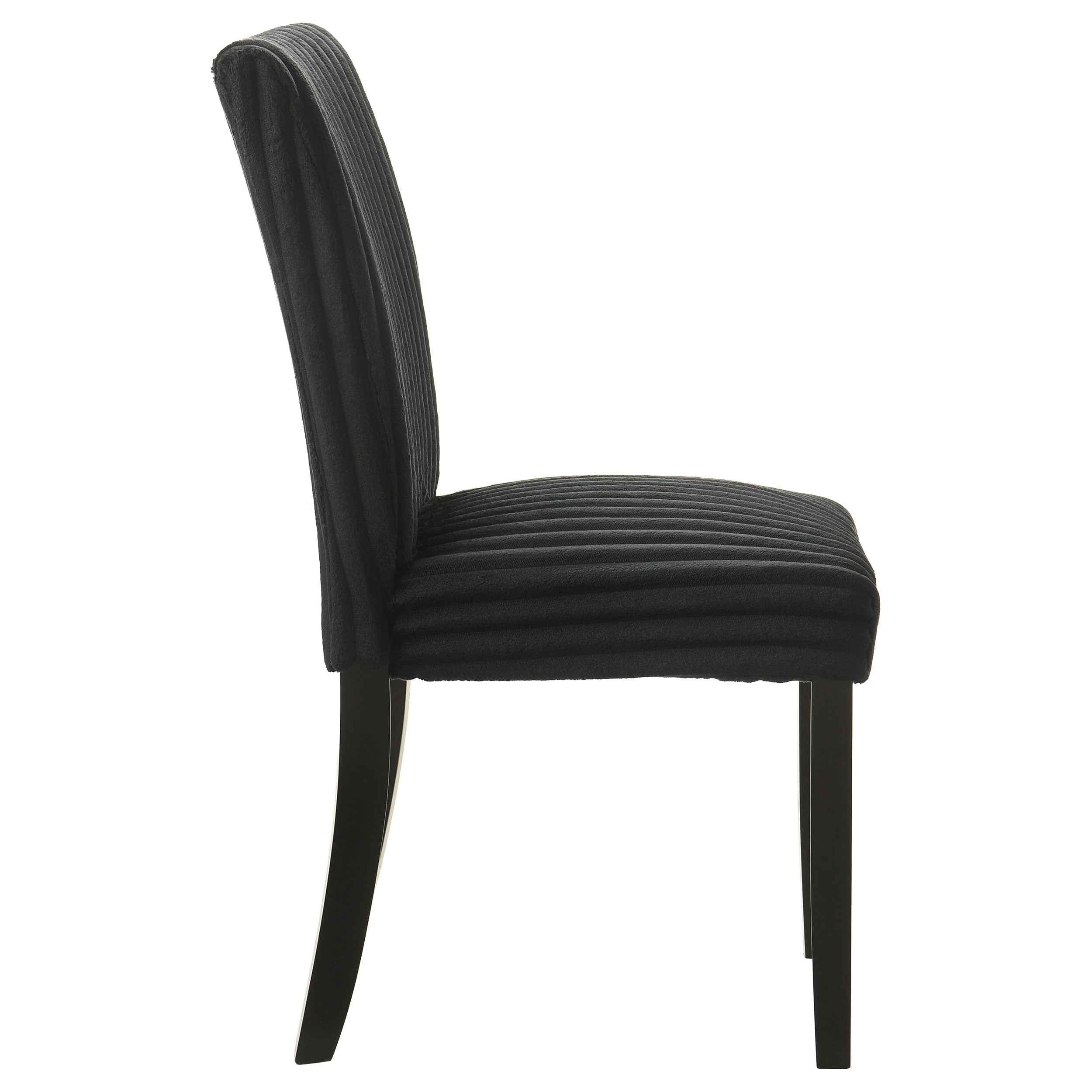 Dermott Black Upholstered Parson Dining Side Chair (Set of 2) - Image 9