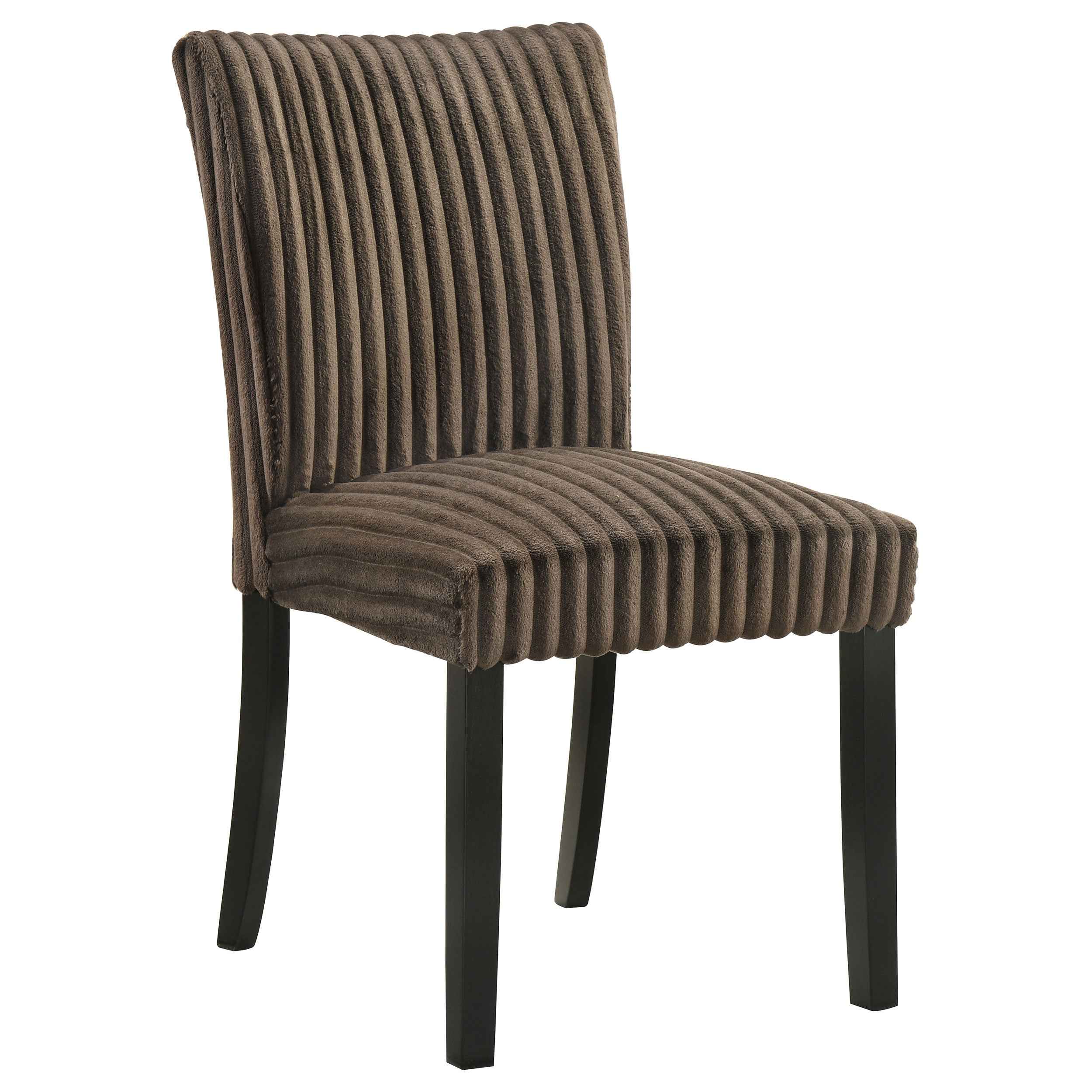 Dermott Chocolate Upholstered Parson Dining Side Chair (Set of 2) - Image 3