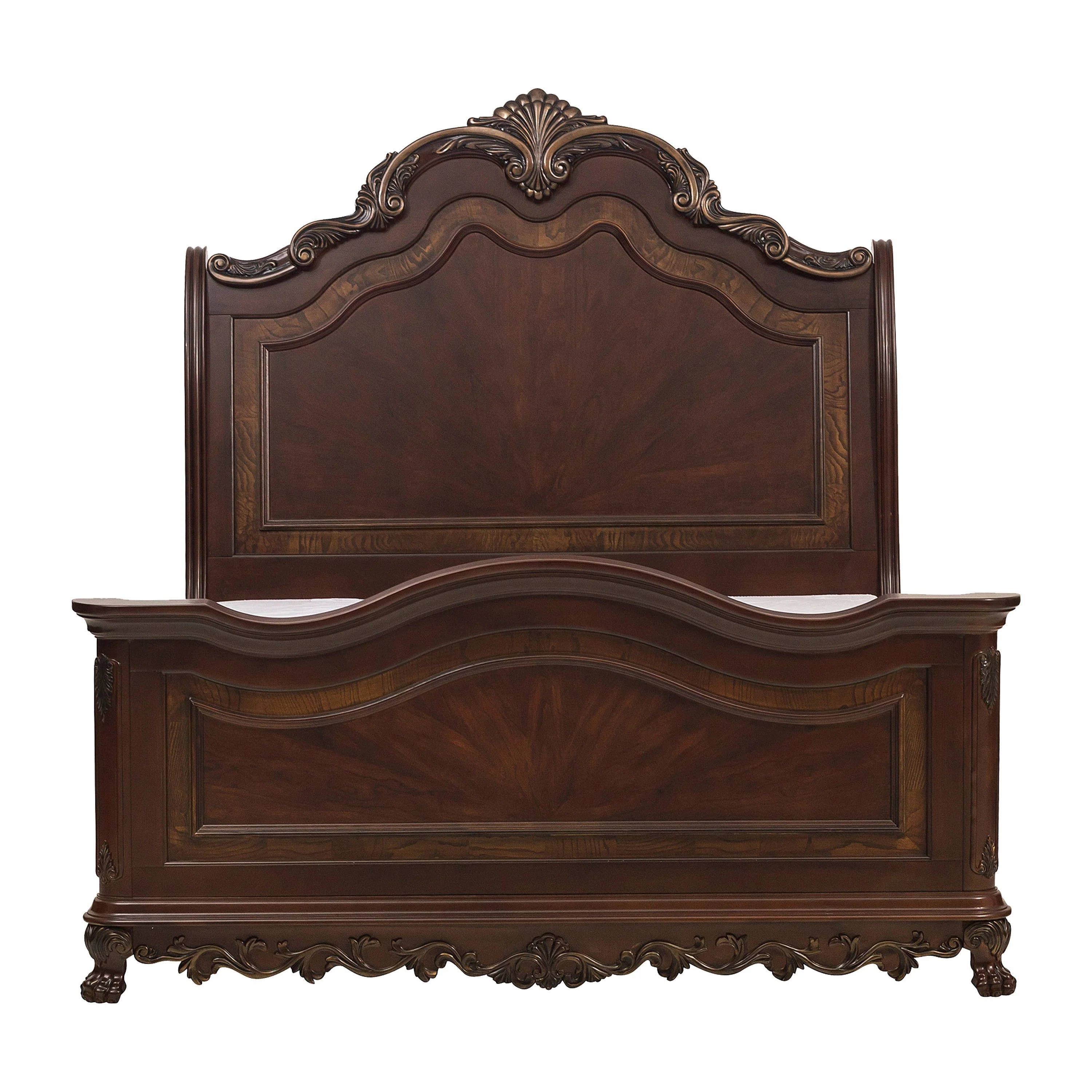 Deryn Park Cherry California King Sleigh Bed