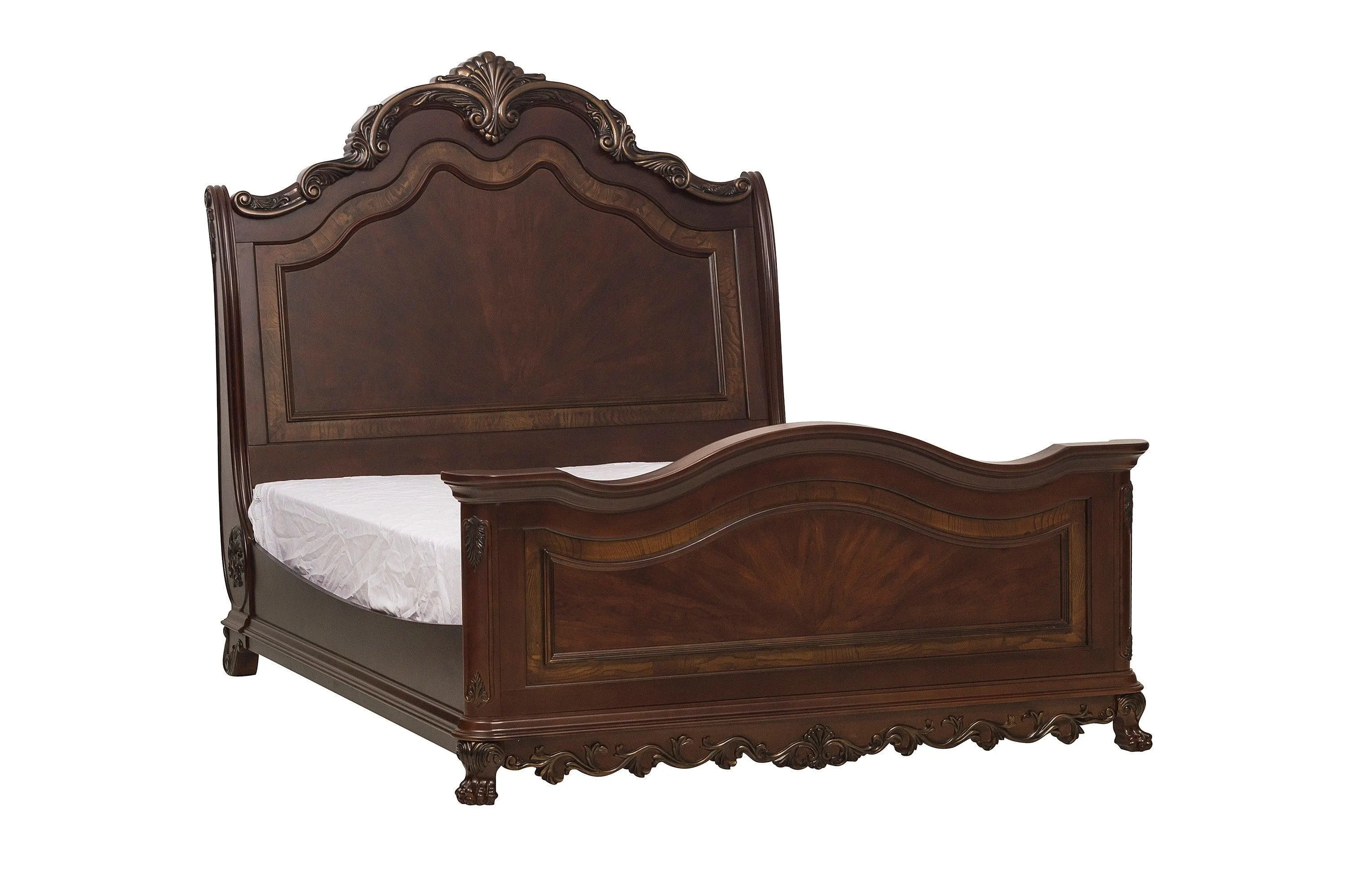 Deryn Park Cherry Sleigh Bedroom Set - Image 2