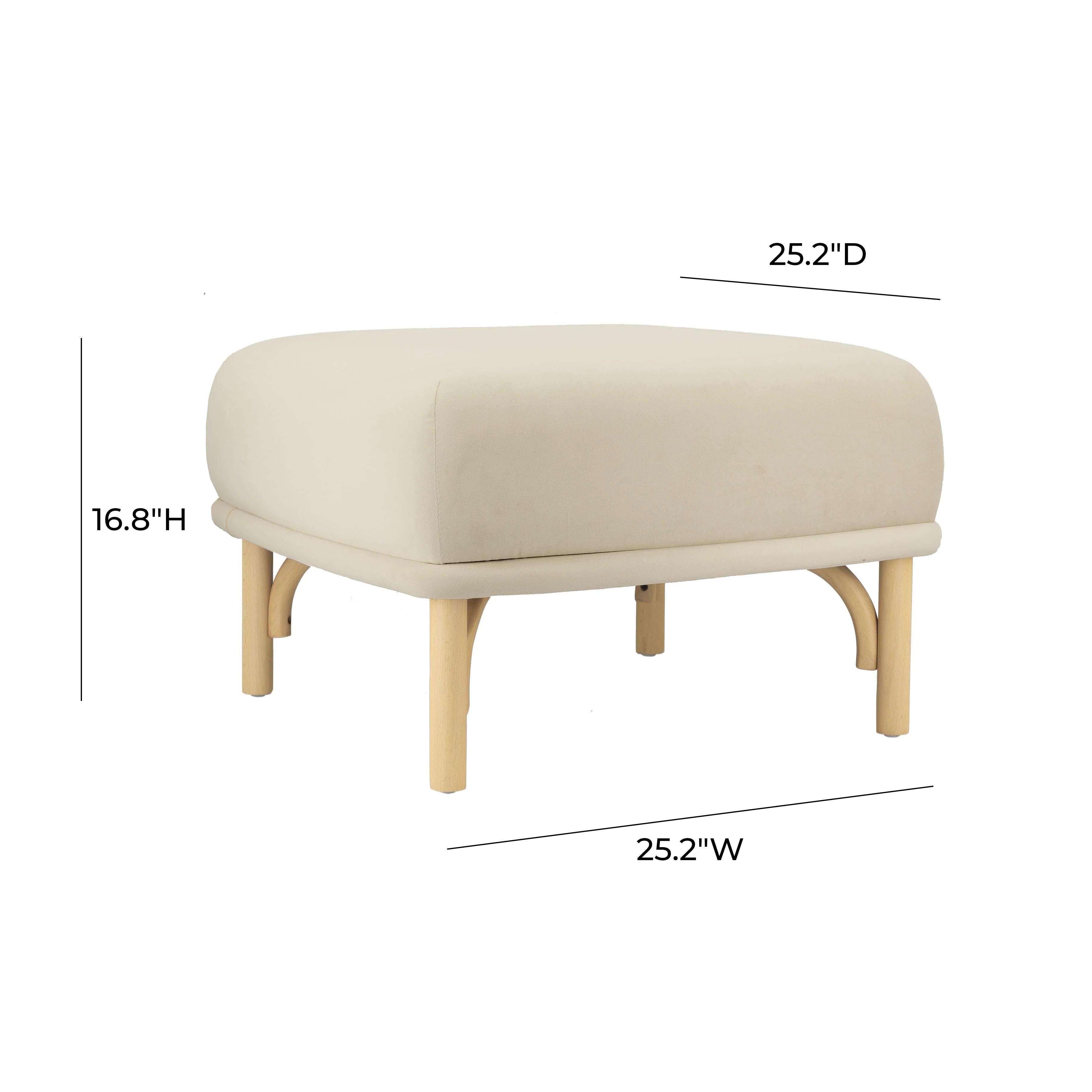 Desiree Velvet Ottoman - Image 5