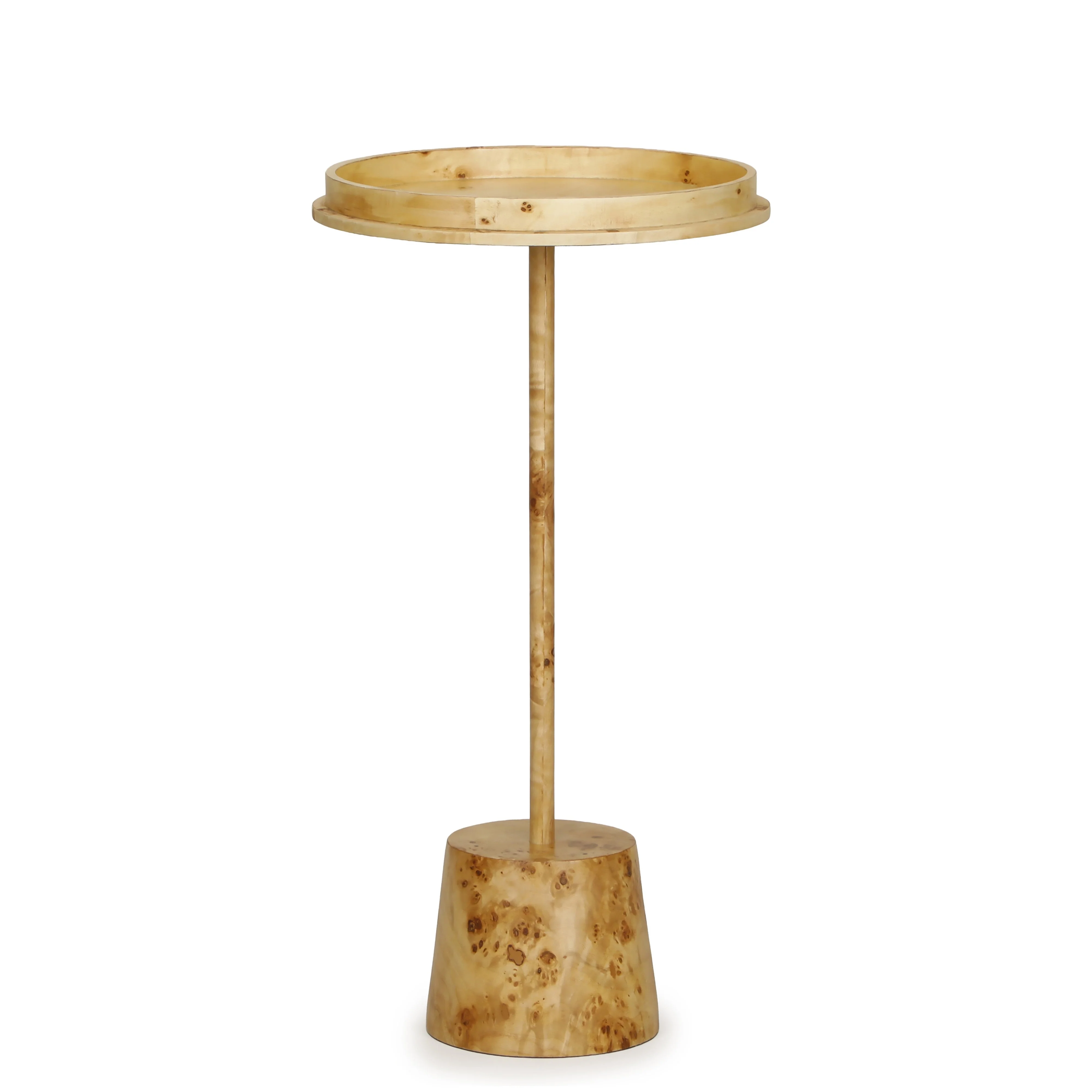 Destin Natural Burl Designer Side Table - Image 2