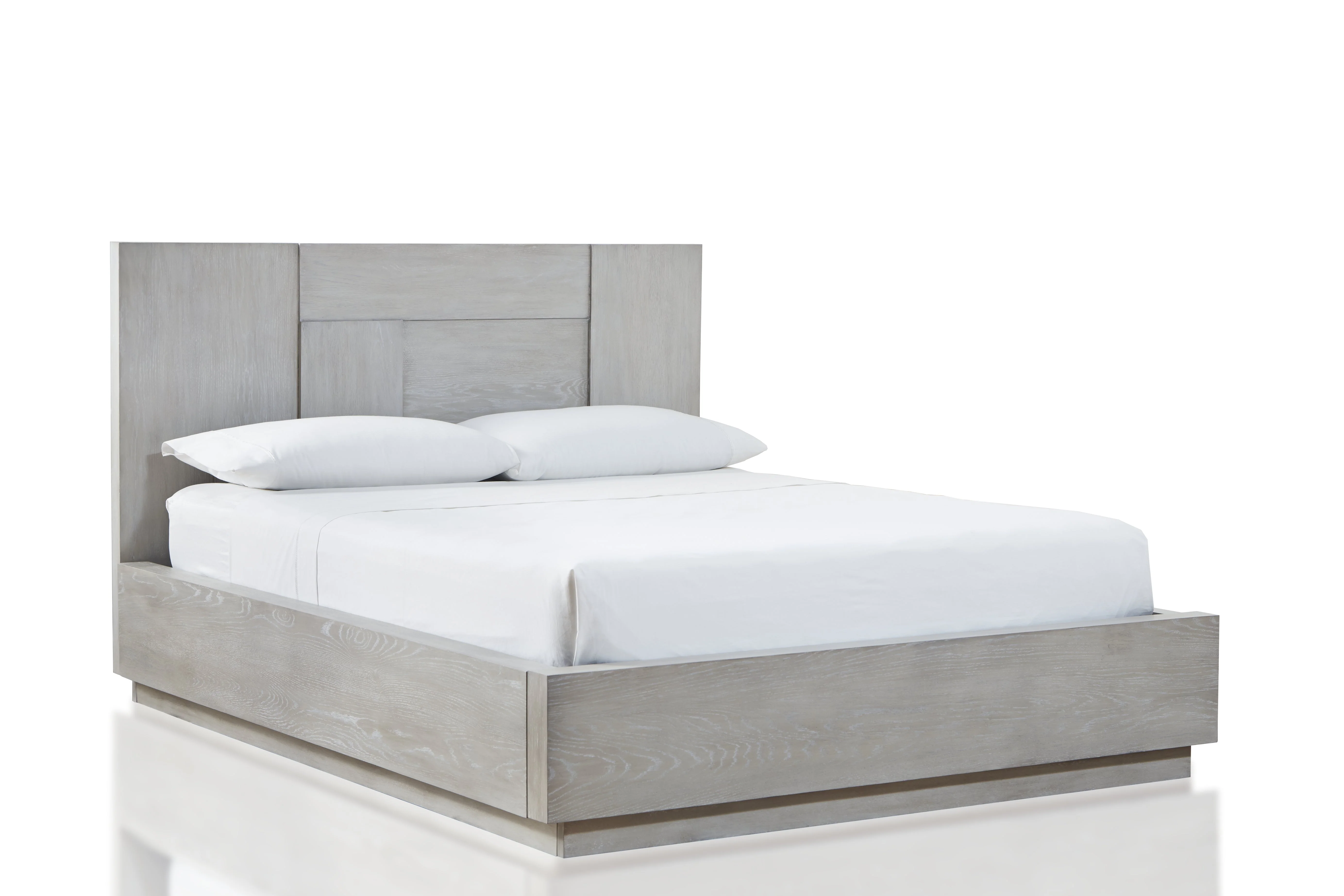 Destination Wood Eastern King Panel Bed in Cotton Grey - Image 3