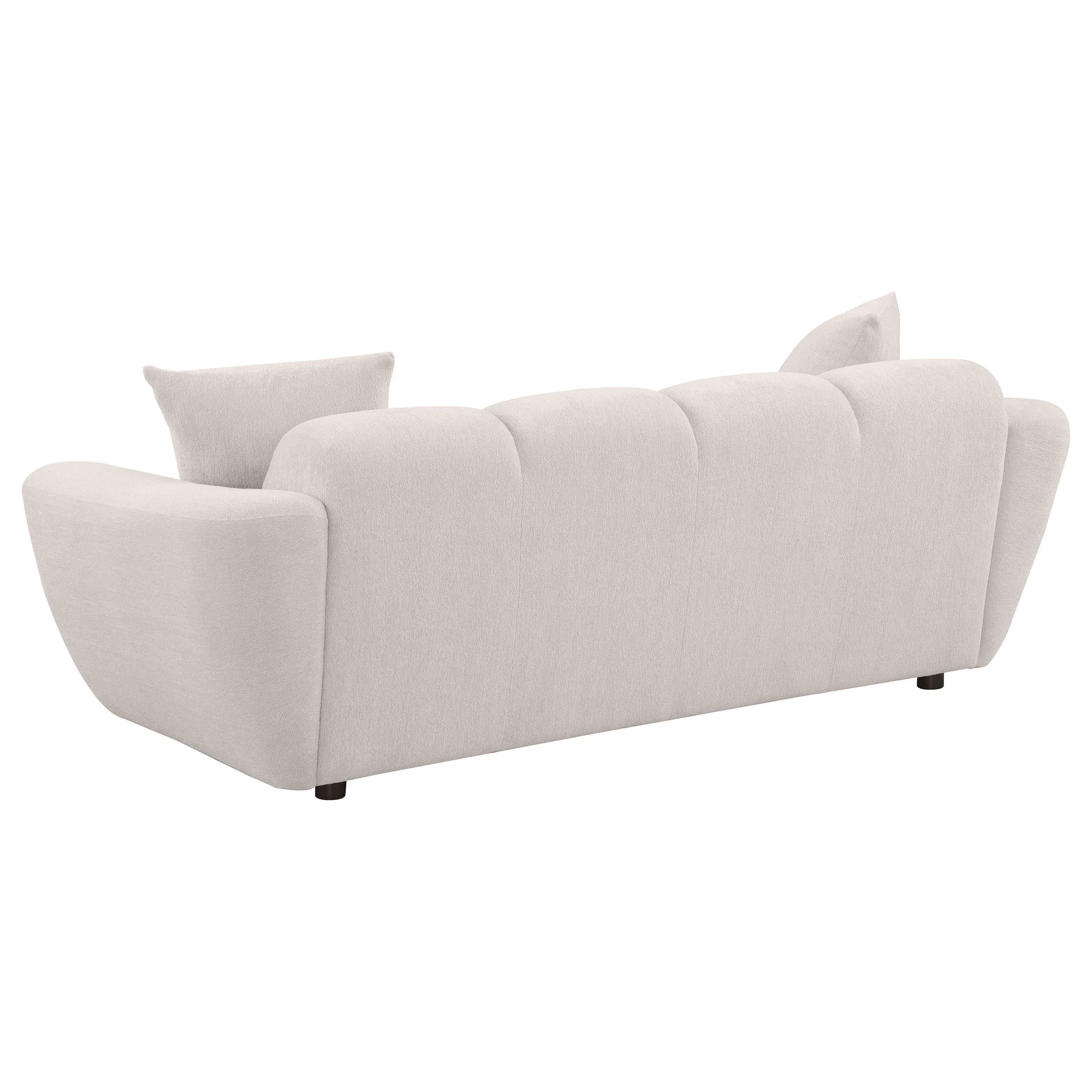 Destino 3-piece Chenille Splayed Arm Sofa Set Greige - Image 3