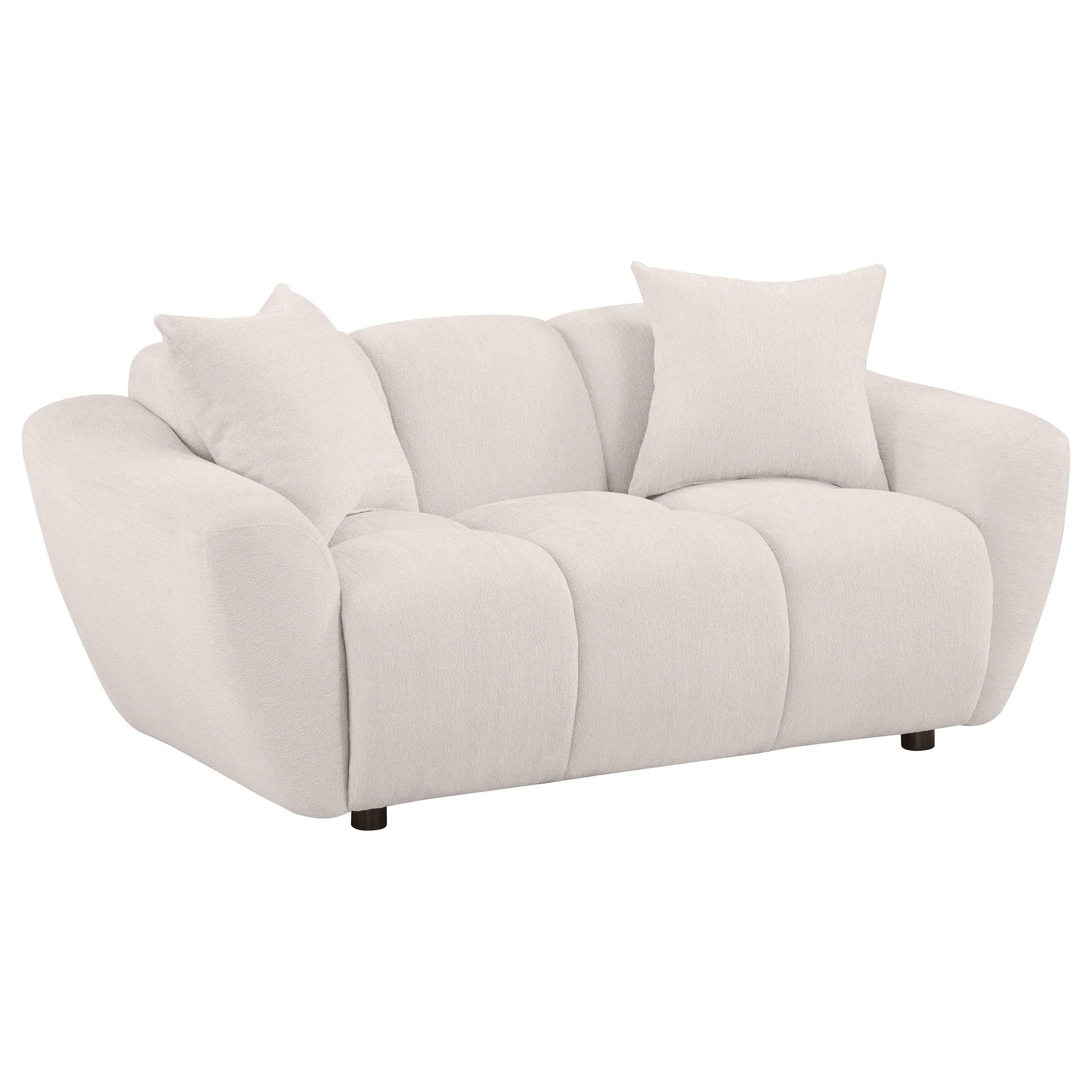 Destino 3-piece Chenille Splayed Arm Sofa Set Greige - Image 4