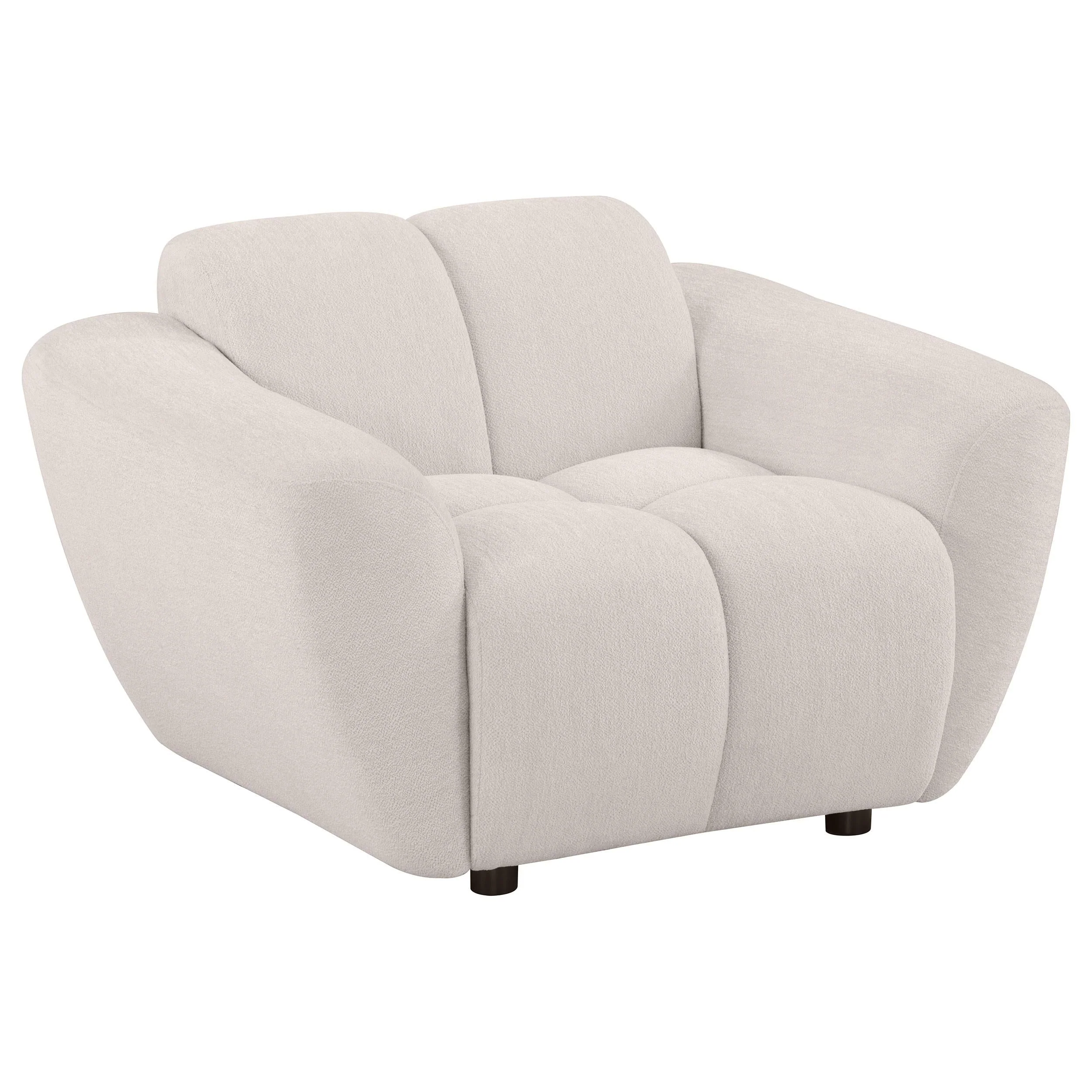 Destino 3-piece Chenille Splayed Arm Sofa Set Greige - Image 6