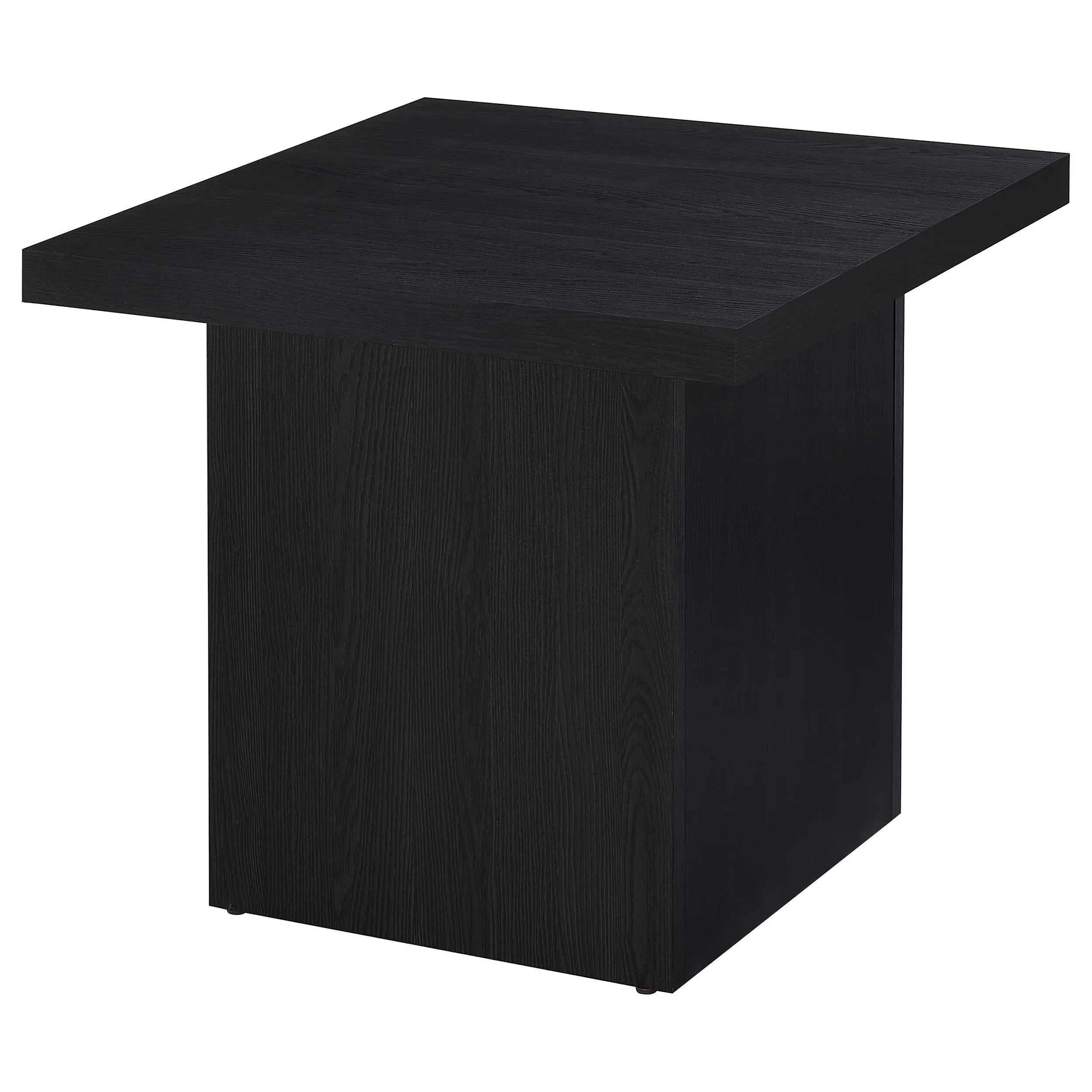 Devar Black 3-Piece Square Cocktail Coffee End Table Set - Image 4